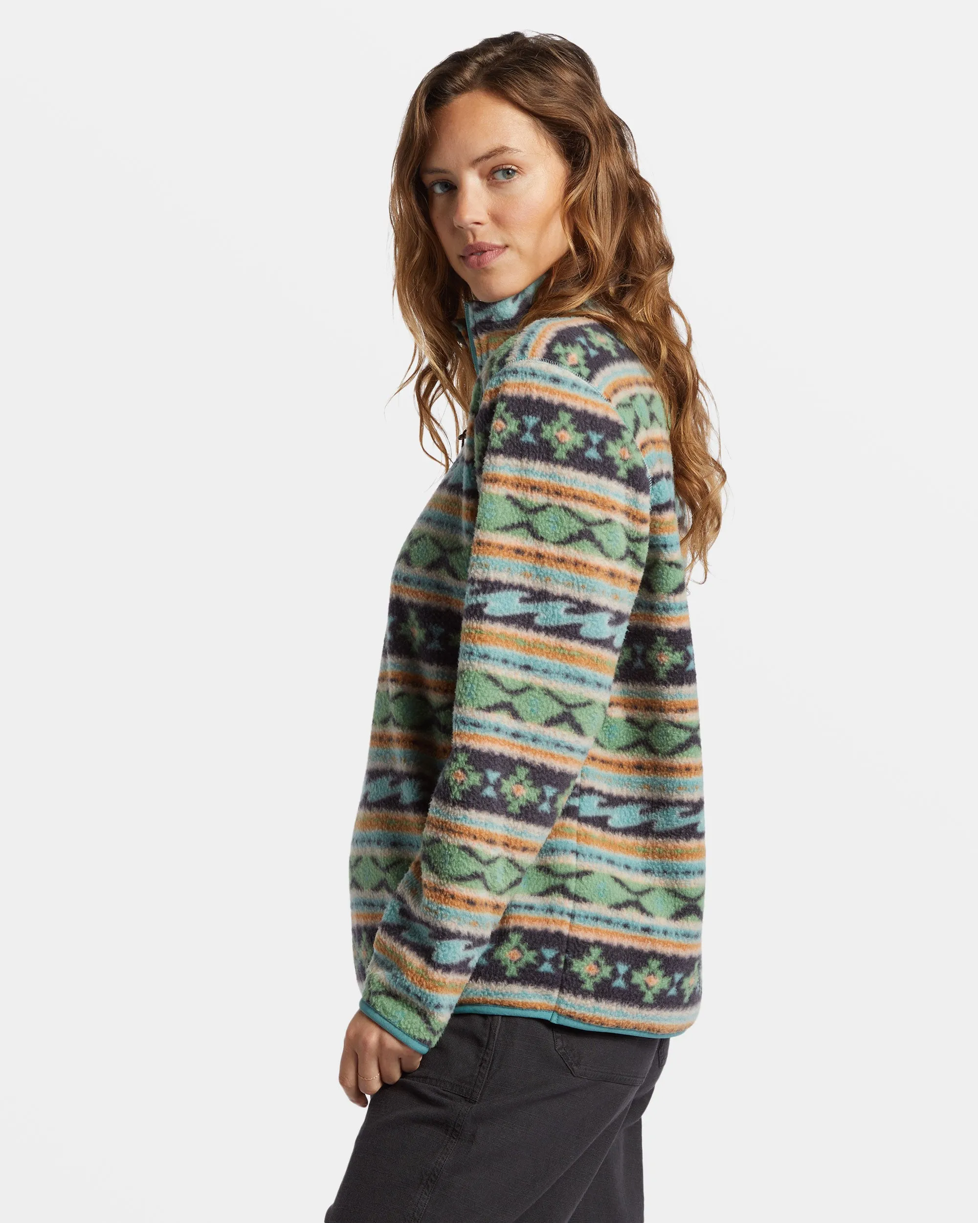 A/Div Boundary Mock 3 Half-Zip Pullover Sweatshirt - Salty Sage sold by Billabong product image thumbnail 3