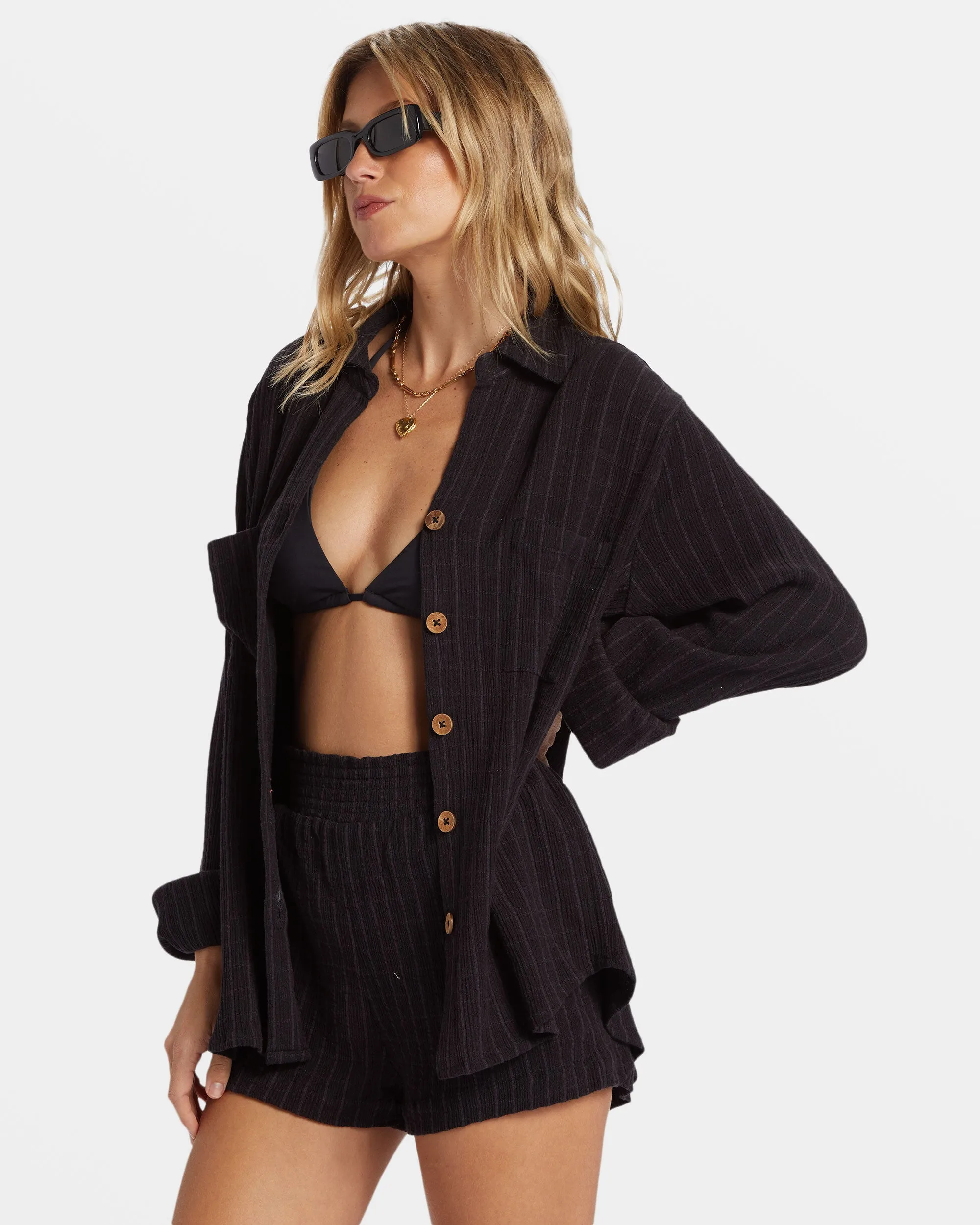 Swell Long Sleeve Shirt - Black Sands sold by Billabong product image thumbnail 3