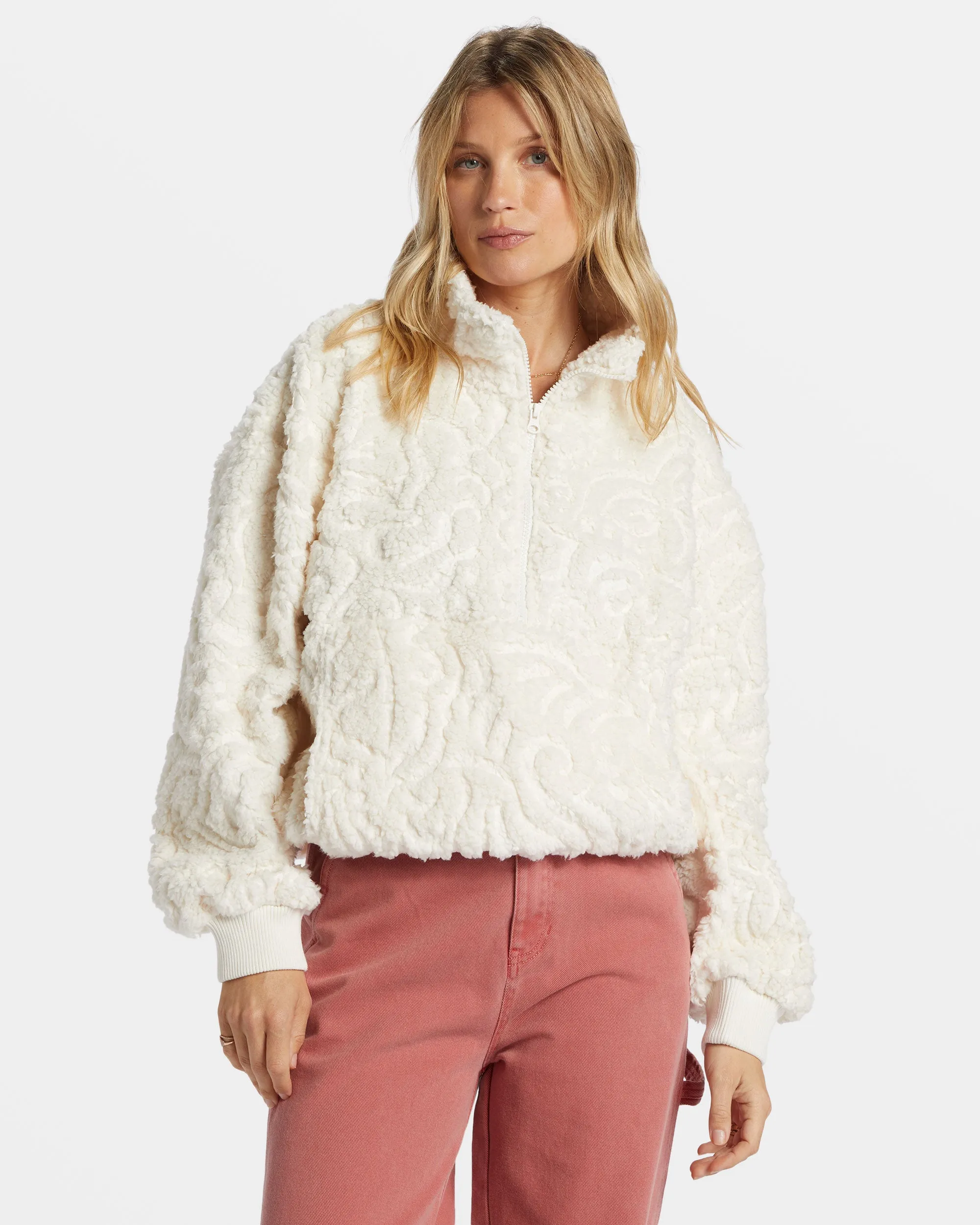 Time Off Half-Zip Fleece Pullover - White Cap sold by Billabong