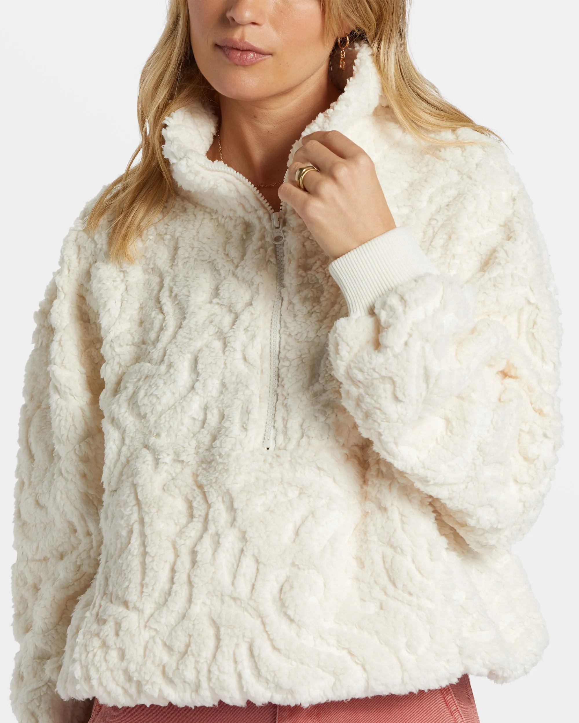 Time Off Half-Zip Fleece Pullover - White Cap sold by Billabong product image thumbnail 5