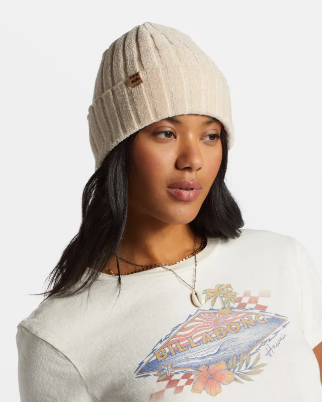 Warm Up Knit Beanie - White Cap sold by Billabong