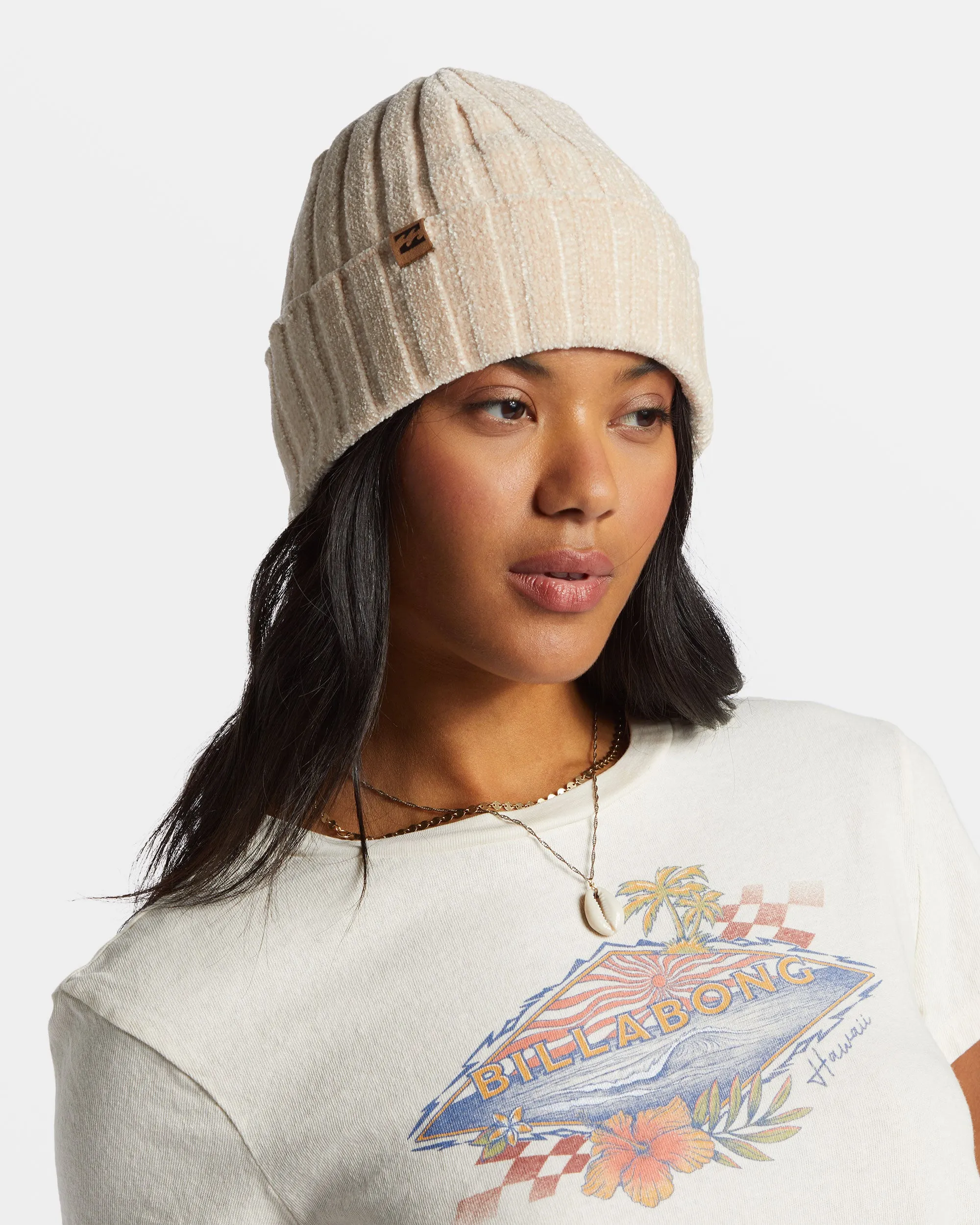 Warm Up Knit Beanie - White Cap sold by Billabong