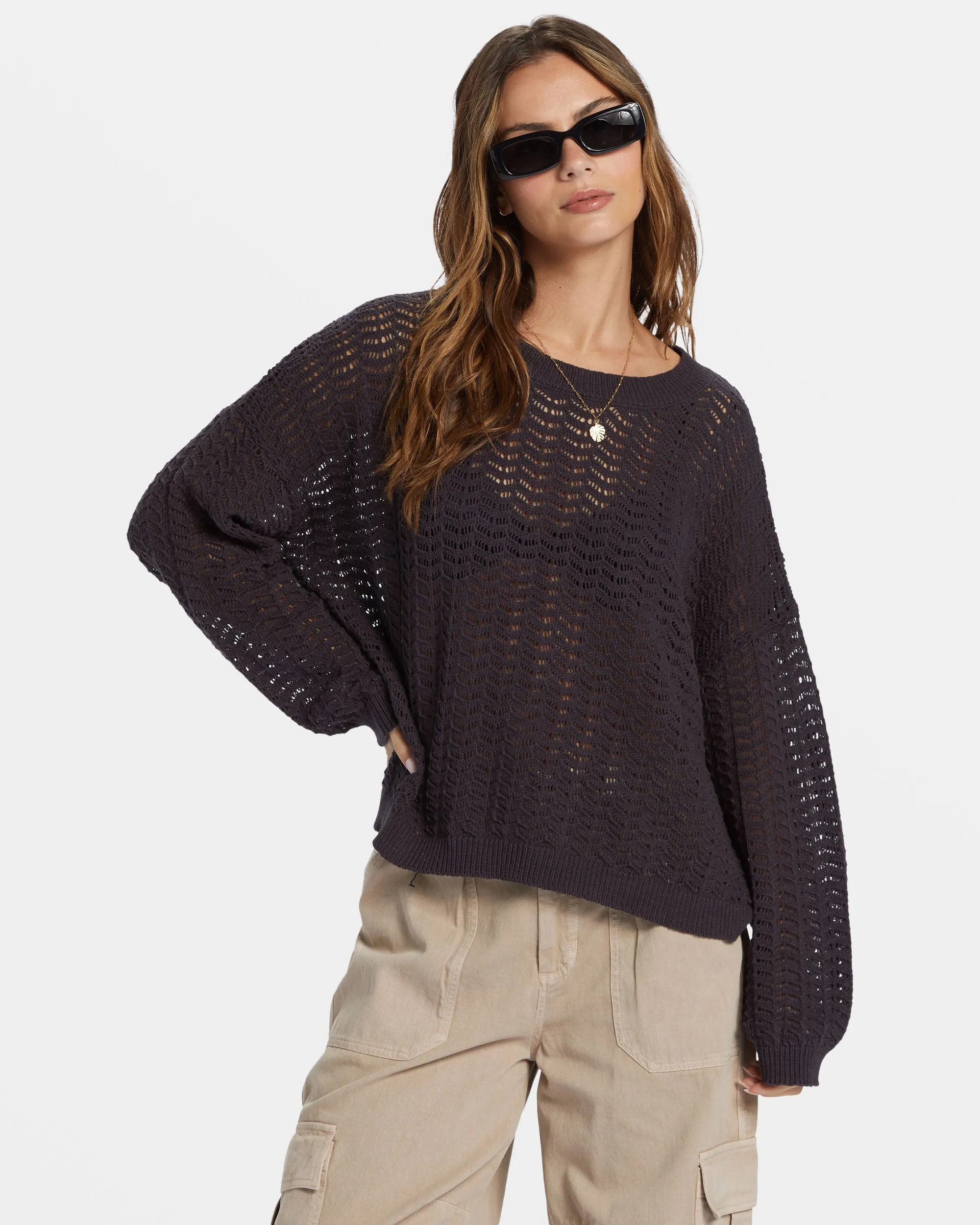 Sunlit Pullover Sweater - Black Sands sold by Billabong