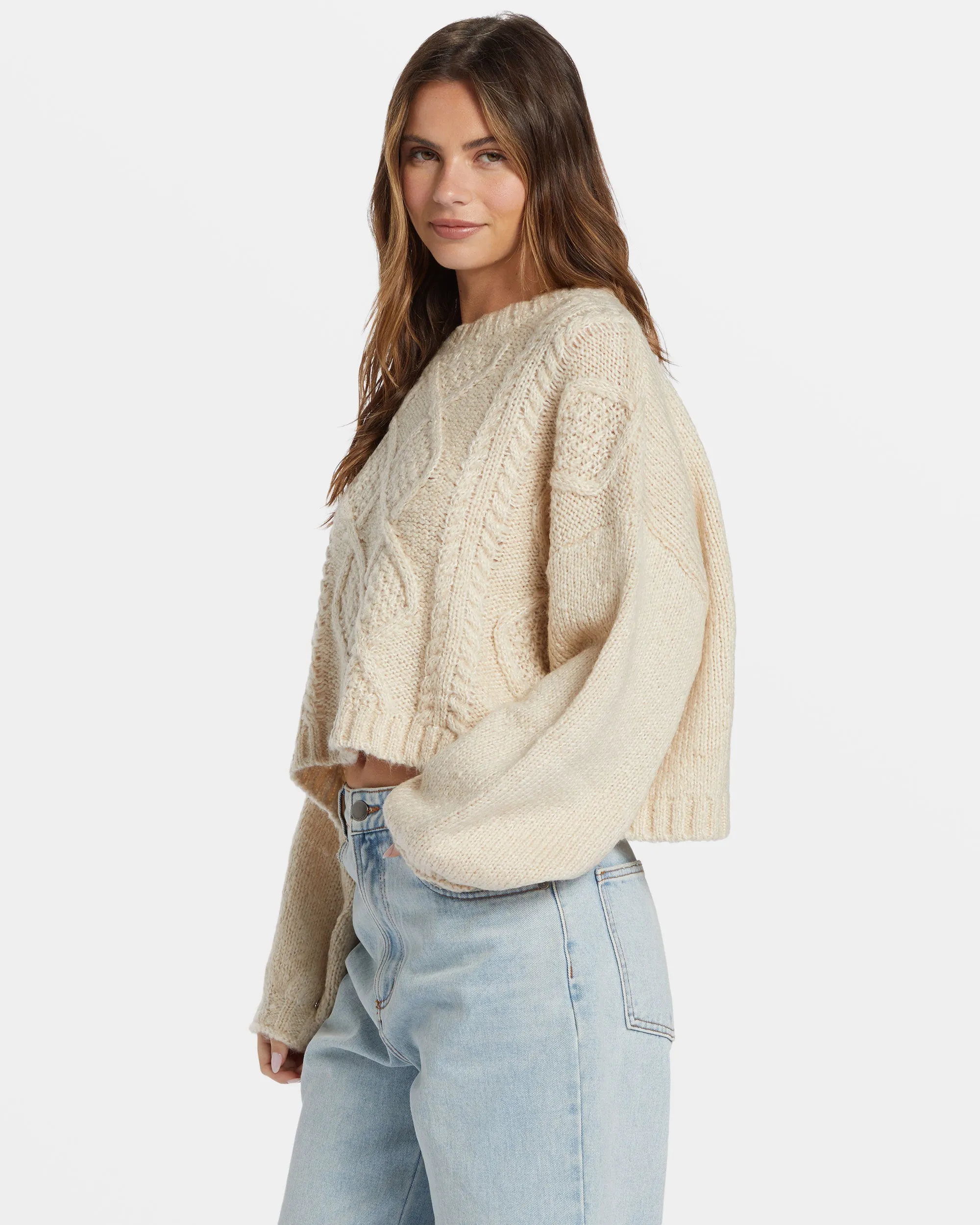 Modern Love Pullover Sweater - Dove sold by Billabong product image thumbnail 3