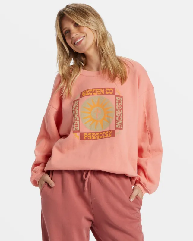 Twisties Kendall Pullover Sweatshirt - Peach Out sold by Billabong