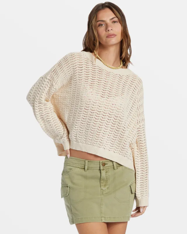 Sunlit Pullover Sweater - White Cap sold by Billabong
