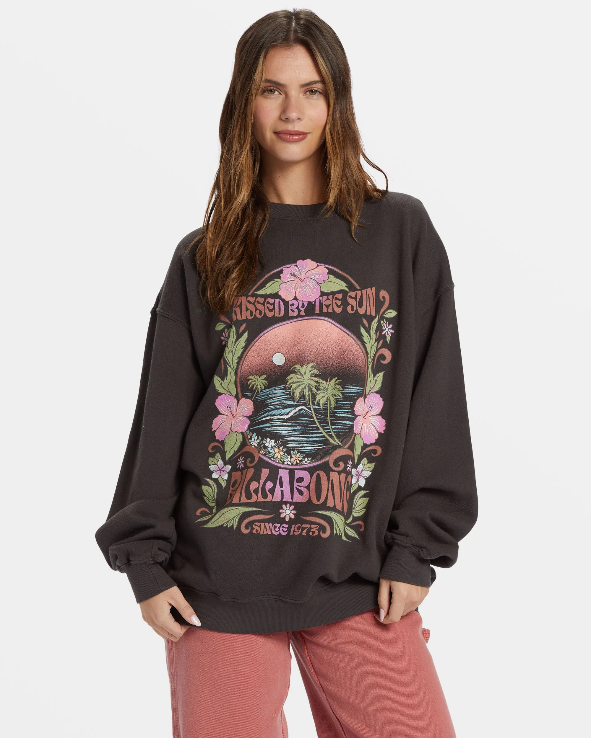 Ride In Oversized Crewneck Sweatshirt - Black Sands sold by Billabong product image thumbnail 2