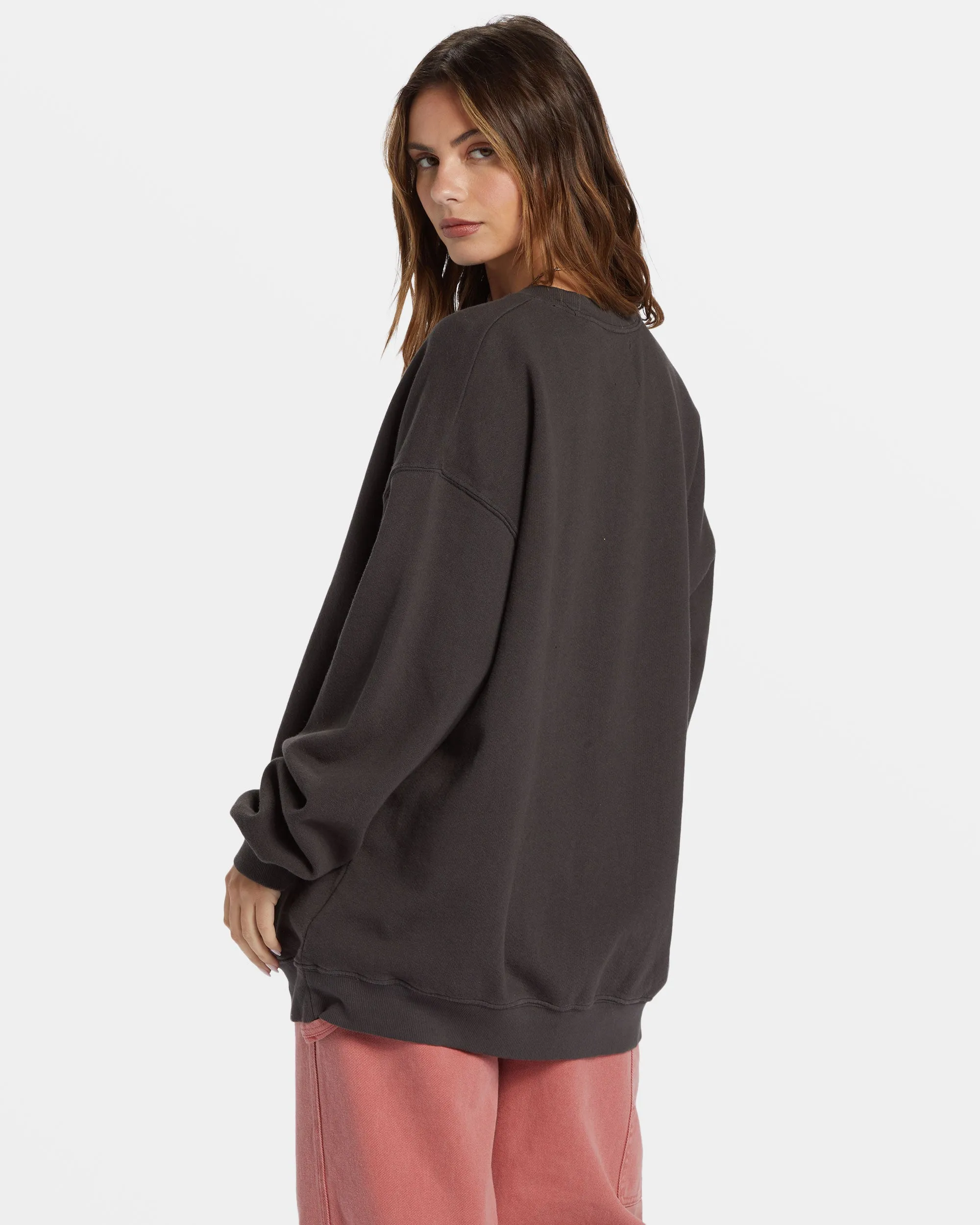 Ride In Oversized Crewneck Sweatshirt - Black Sands sold by Billabong product image thumbnail 3