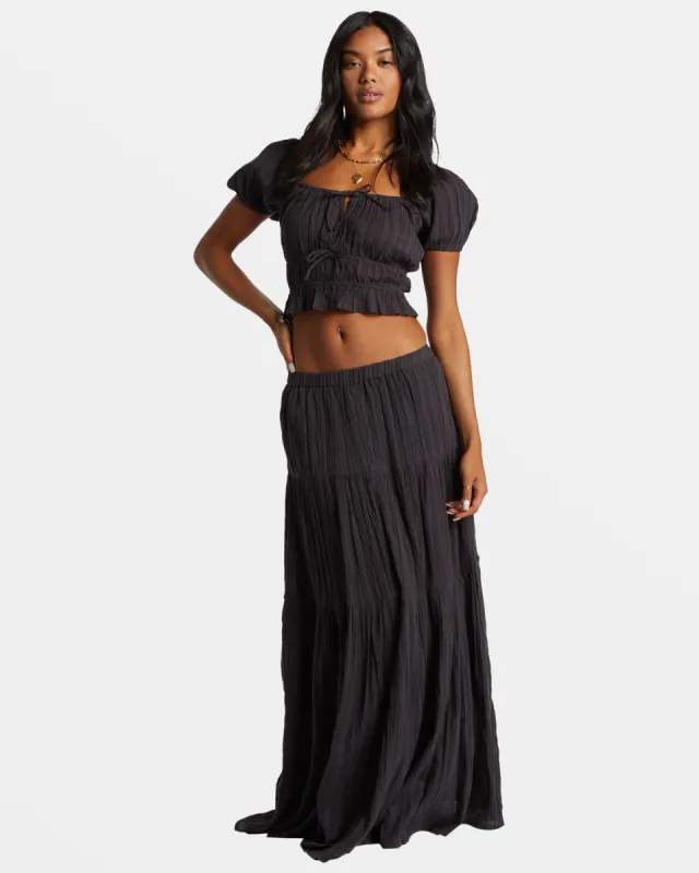 Ditsy Dreams Skirt - Black Sands sold by Billabong