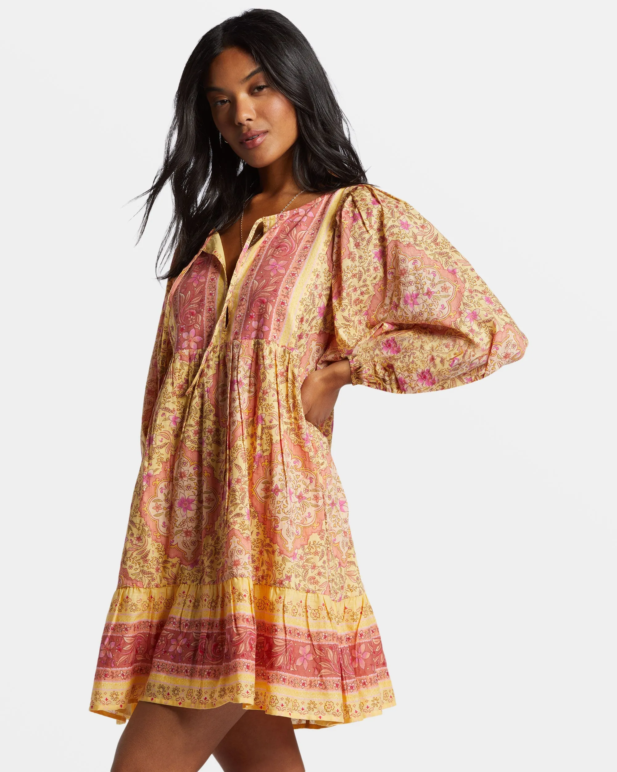 Ambers Mini Dress - Pale Yellow sold by Billabong product image thumbnail 4