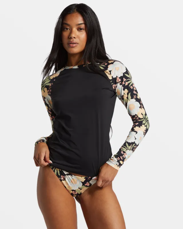 Lost Cove Long Sleeve Rash Guard - Black Pebble sold by Billabong
