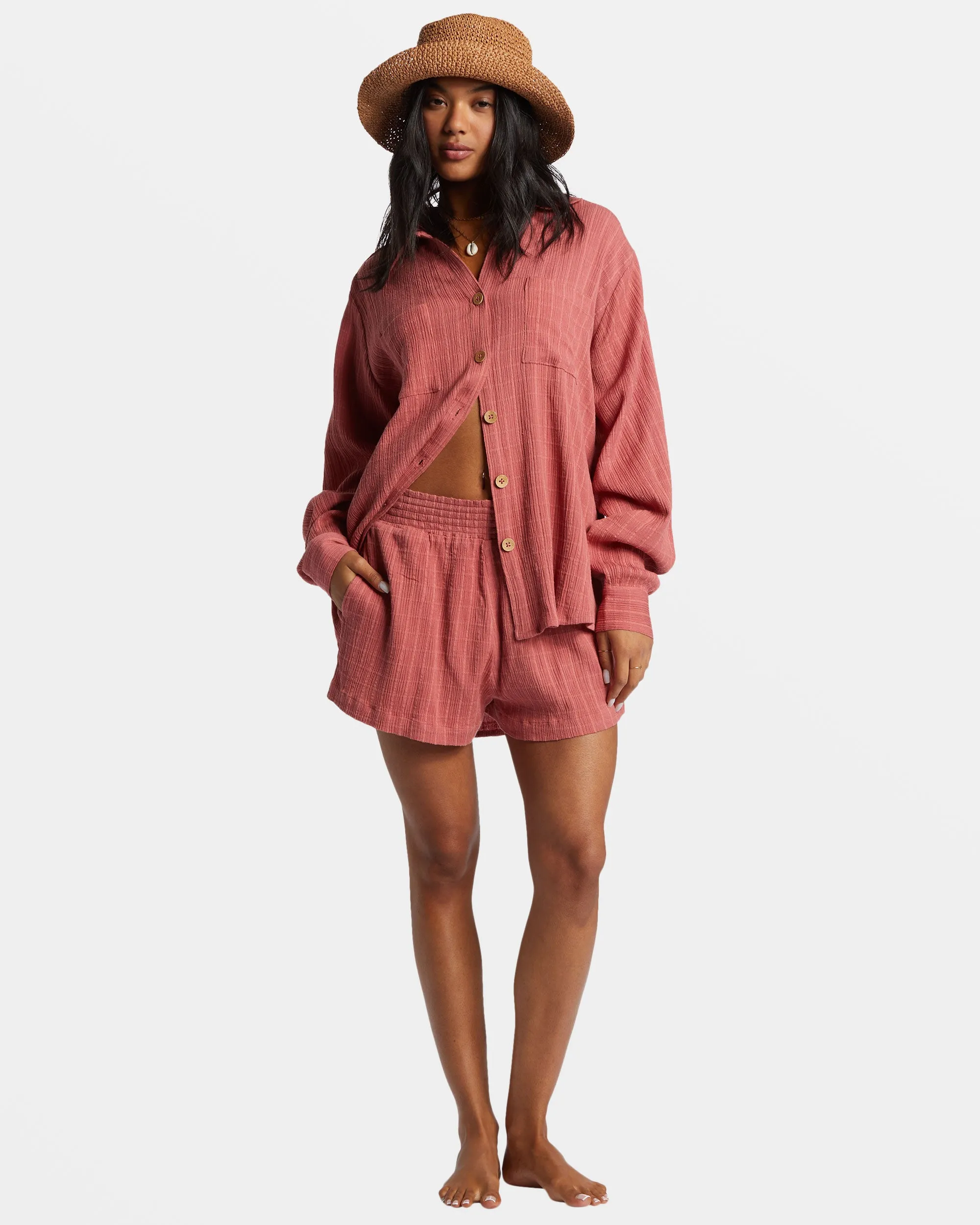 Swell Long Sleeve Shirt - Red Clay sold by Billabong product image thumbnail 4