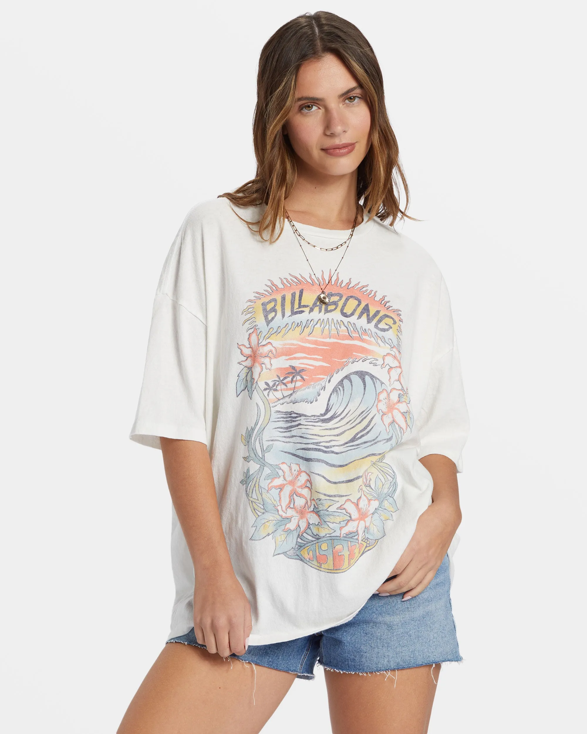 Kissed By The Sun T-Shirt - Salt Crystal sold by Billabong