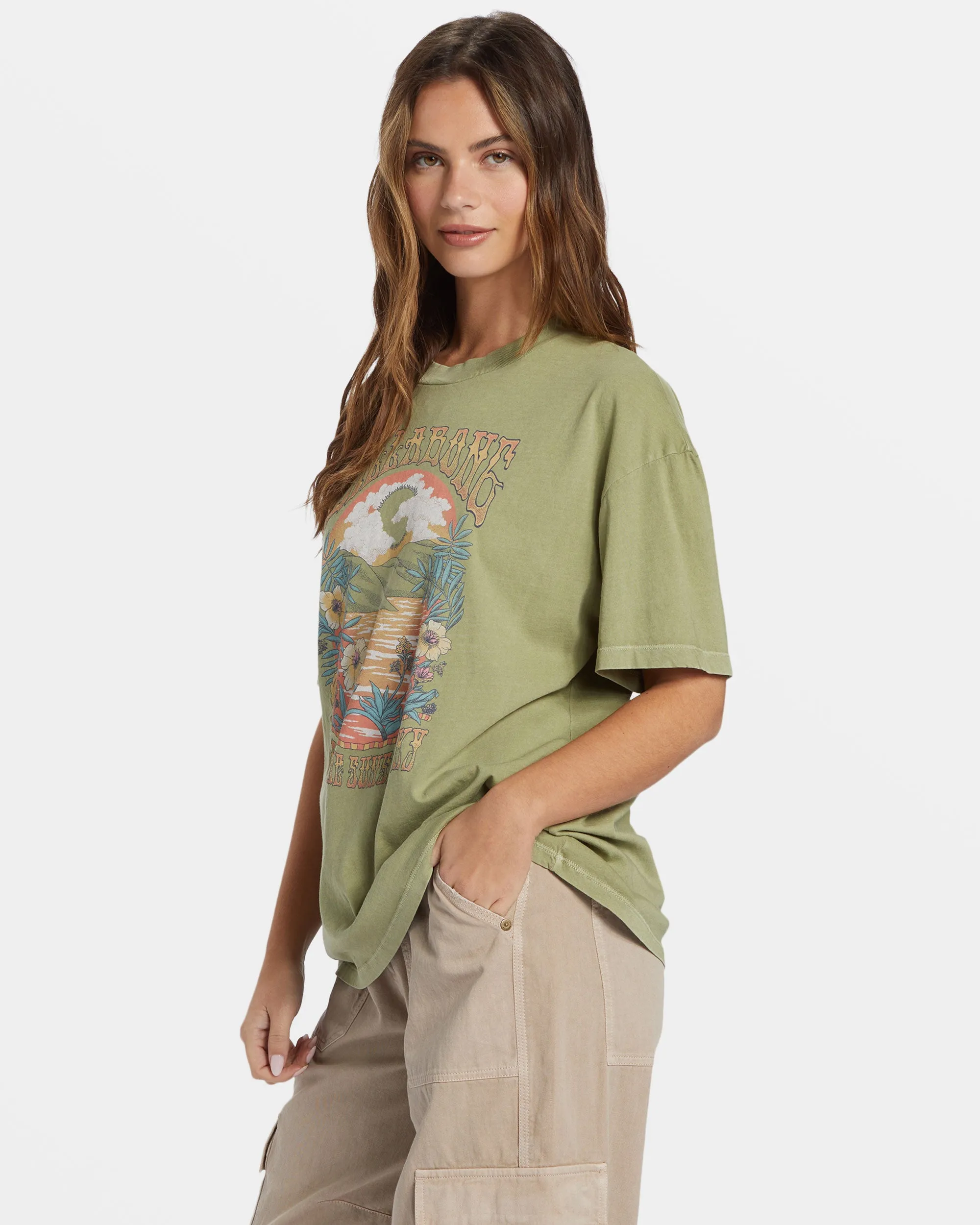 Trippy Paradise T-Shirt - Avocado sold by Billabong product image thumbnail 3