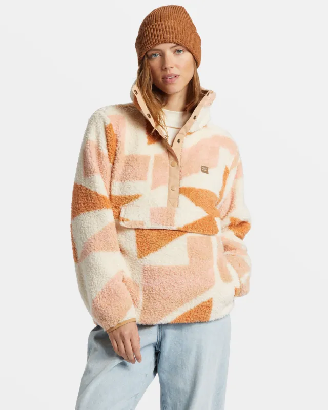 Switchback Mock Neck Fleece - White Cap sold by Billabong