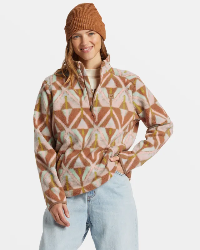 A/Div Boundary Mock 3 Half-Zip Pullover Sweatshirt - Sandalwood sold by Billabong