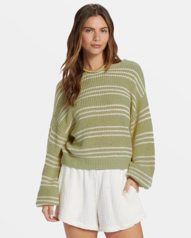 Light Wave Pullover Sweater - Avocado sold by Billabong