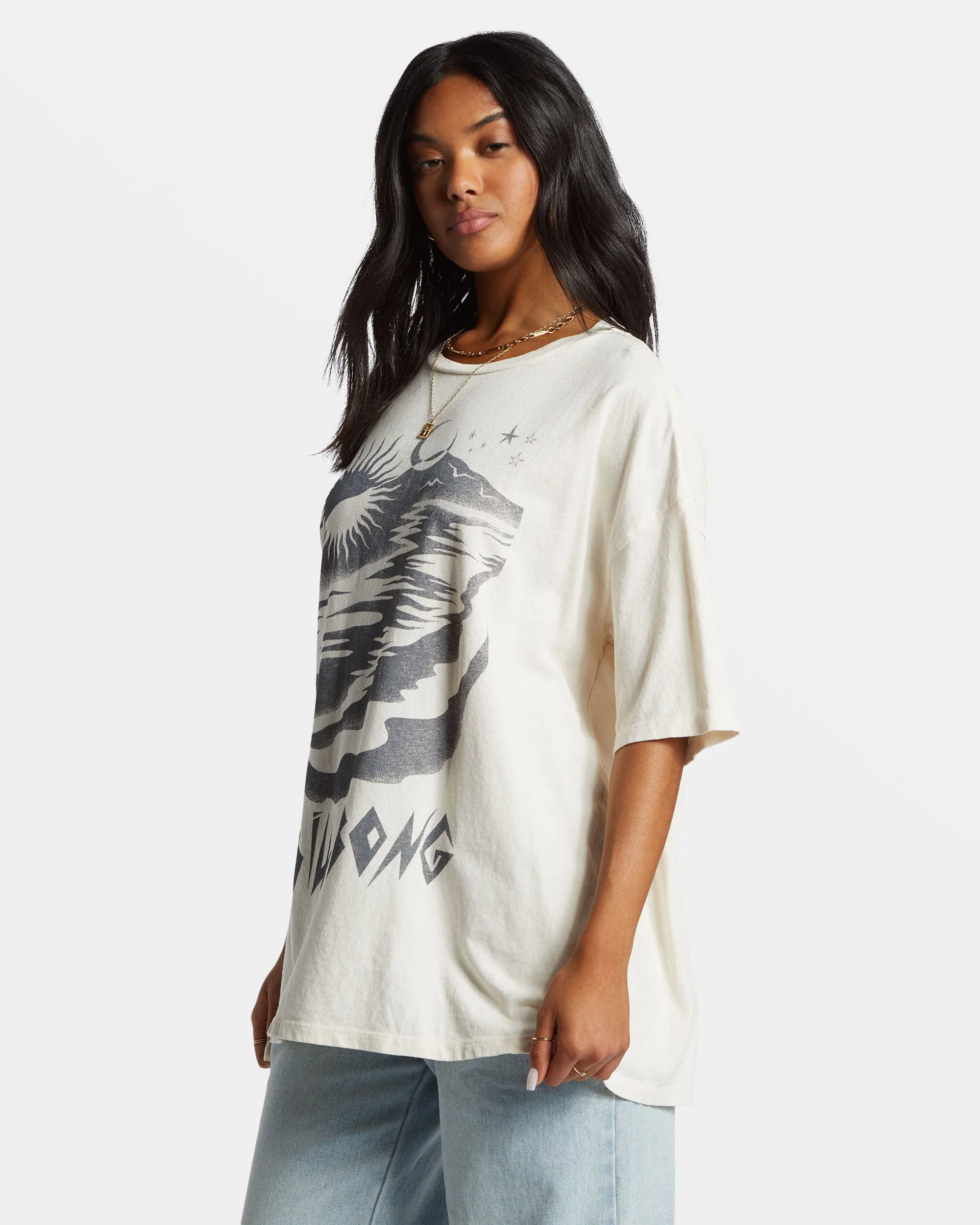 Night Walks T-Shirt - White Cap sold by Billabong product image thumbnail 3