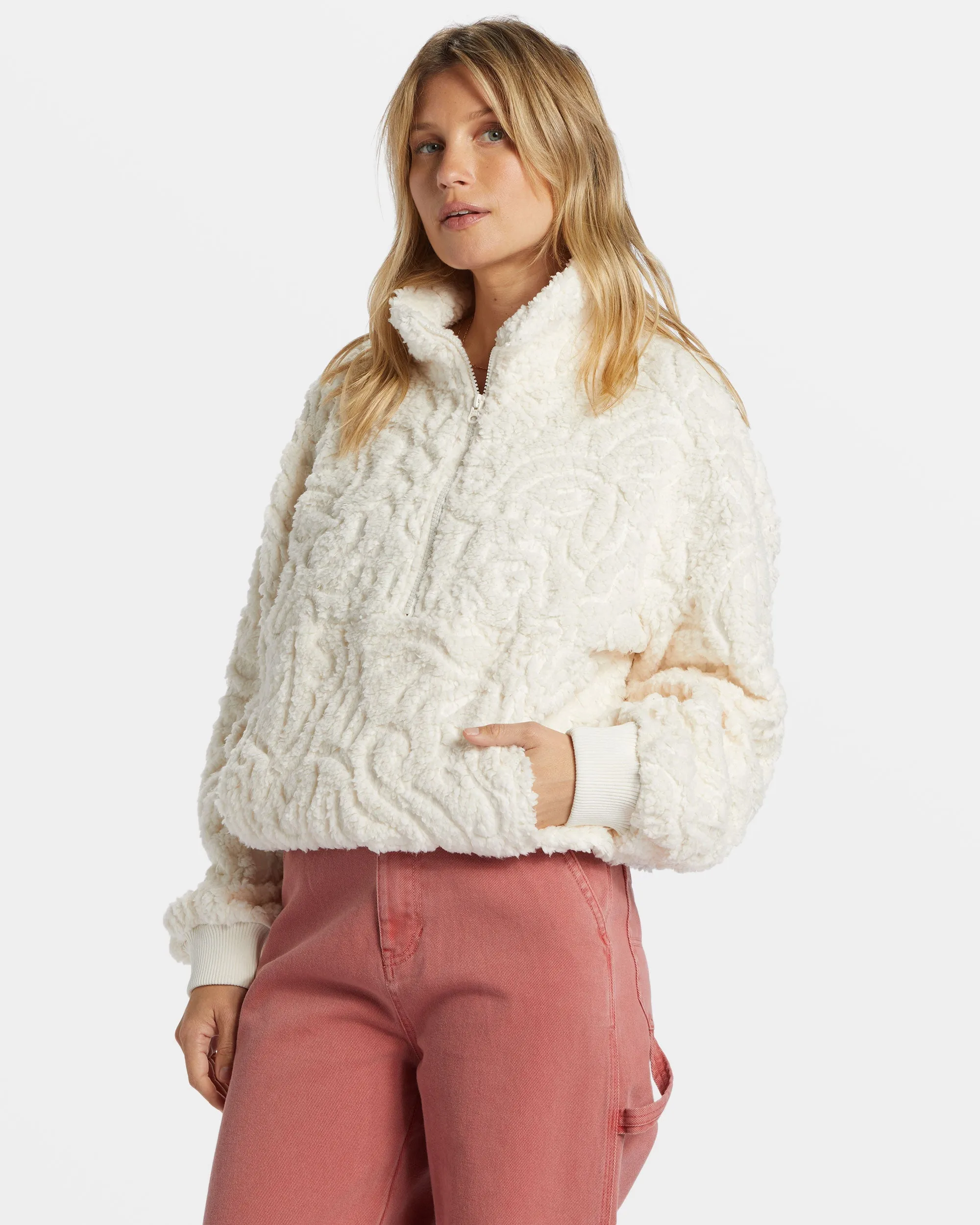 Time Off Half-Zip Fleece Pullover - White Cap sold by Billabong product image thumbnail 3