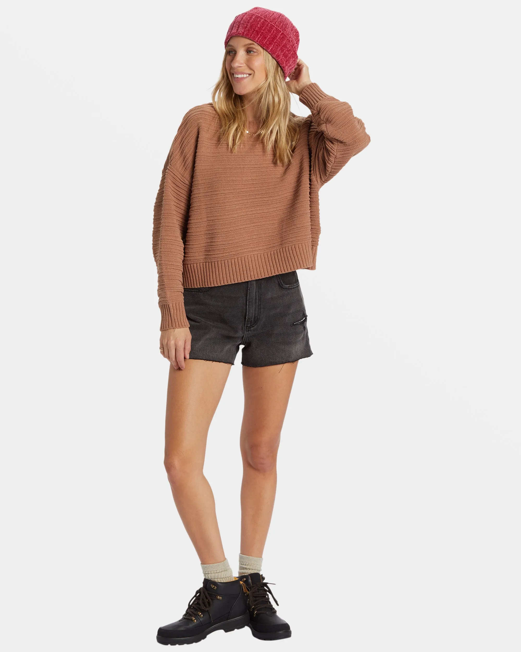 Warm Up Knit Beanie - Red Clay sold by Billabong product image thumbnail 2