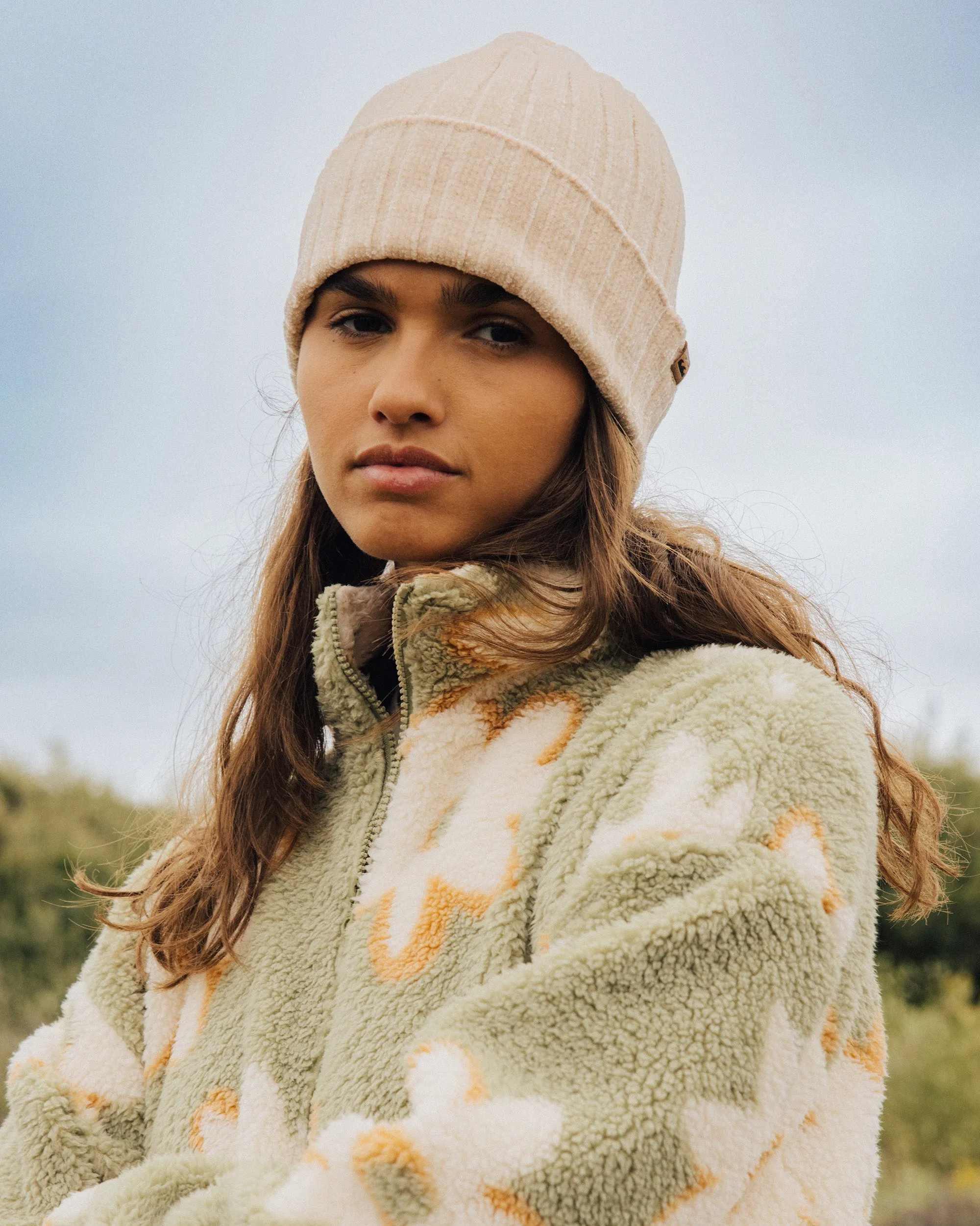 Warm Up Knit Beanie - White Cap sold by Billabong