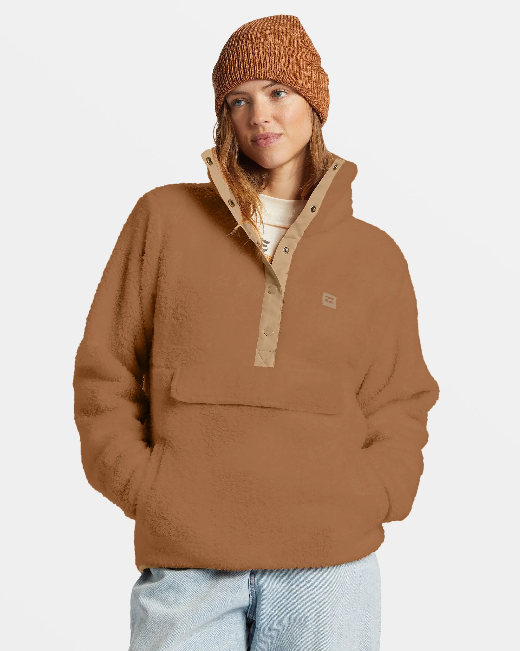 Switchback Mock Neck Fleece - Sandalwood sold by Billabong