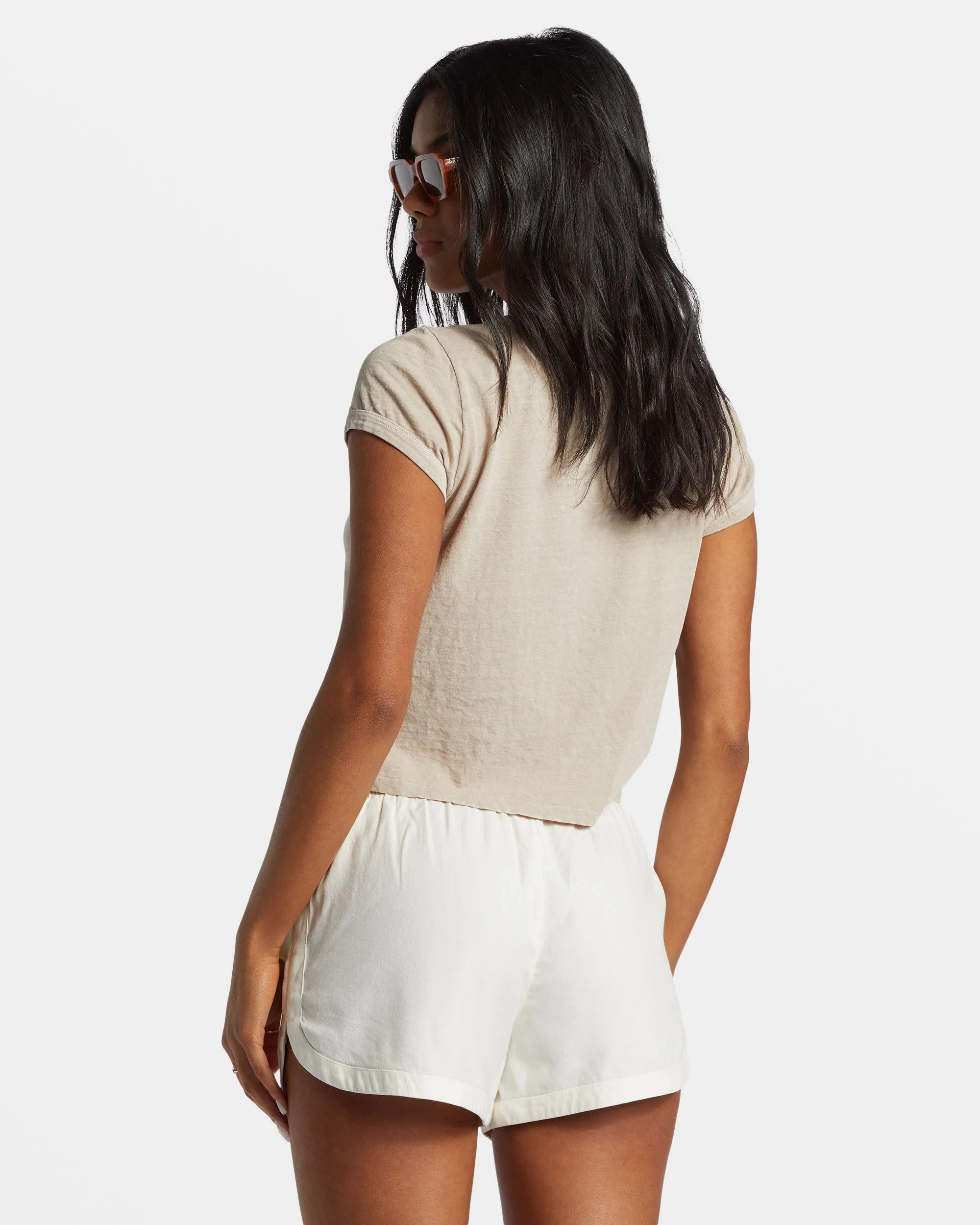 Road Trippin Elastic Waist Shorts - Salt Crystal - Salt Crystal sold by Billabong product image thumbnail 2