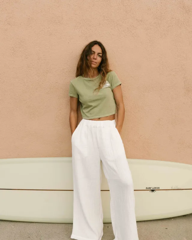 Follow Me Pant 2 Pants - Salt Crystal sold by Billabong