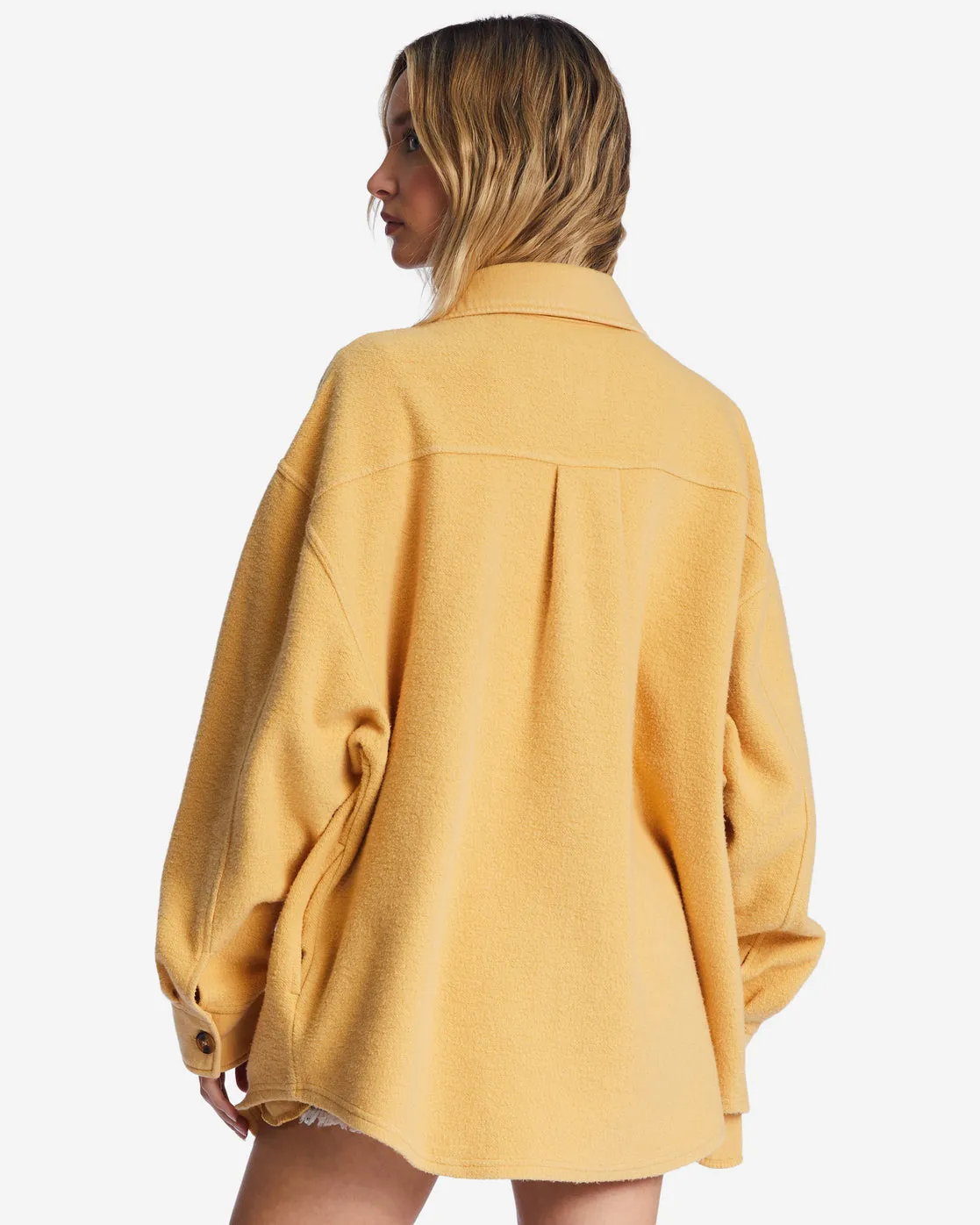 Anytime Shacket Oversized Button-Through Jacket - Gold Coast sold by Billabong product image thumbnail 4