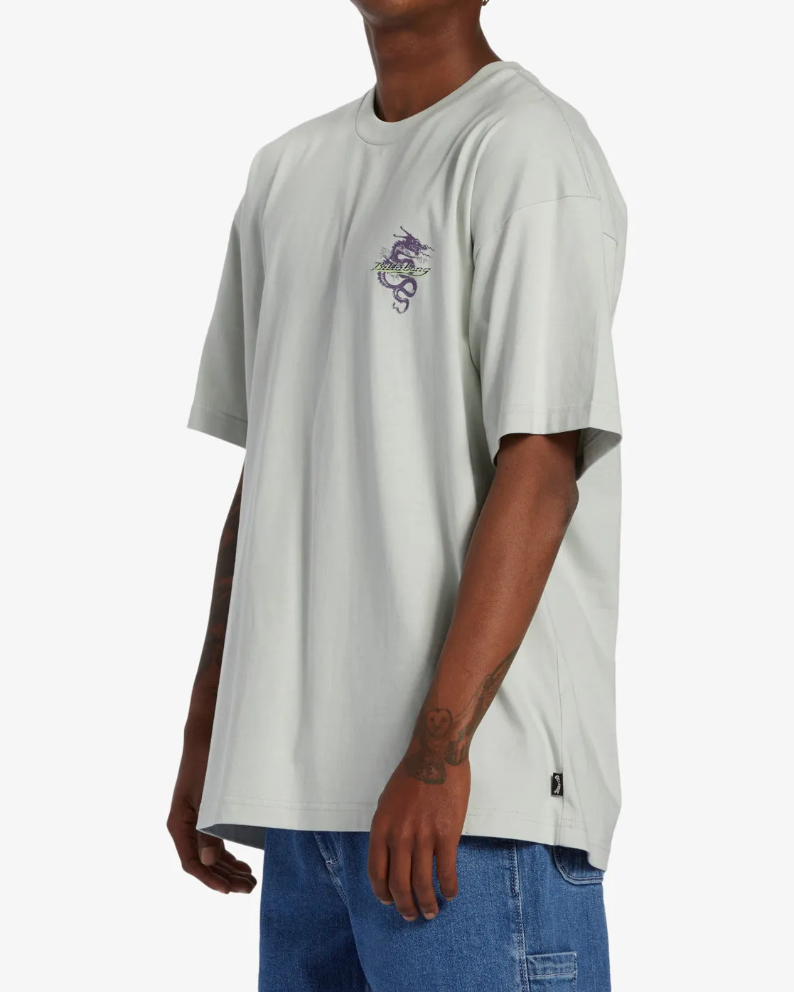 Enter The Dragon OG Short Sleeve T-Shirt - Grey Mist sold by Billabong product image thumbnail 4