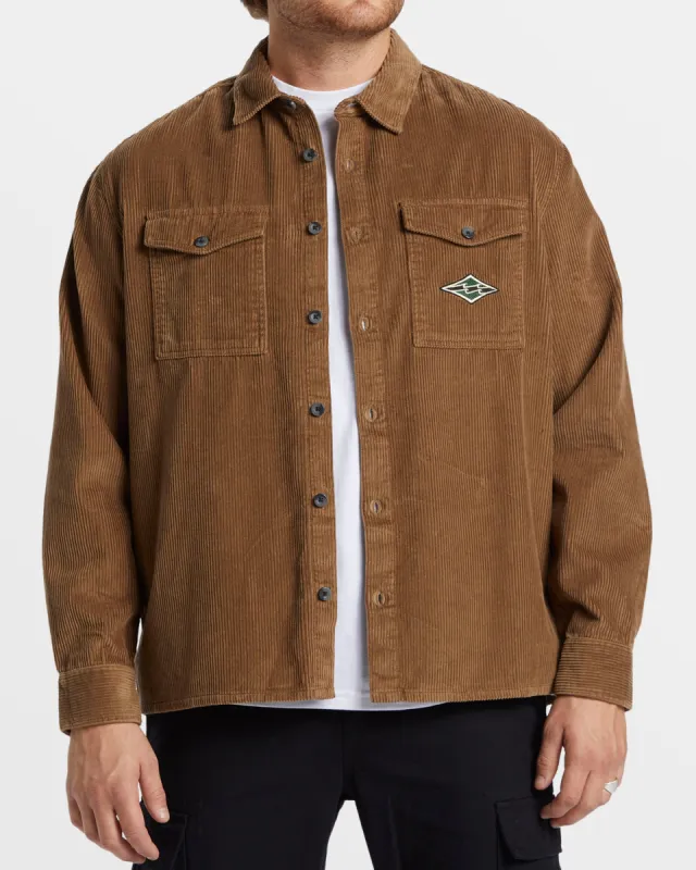 Bong Days Long Sleeve Cord Shirt - Otter sold by Billabong