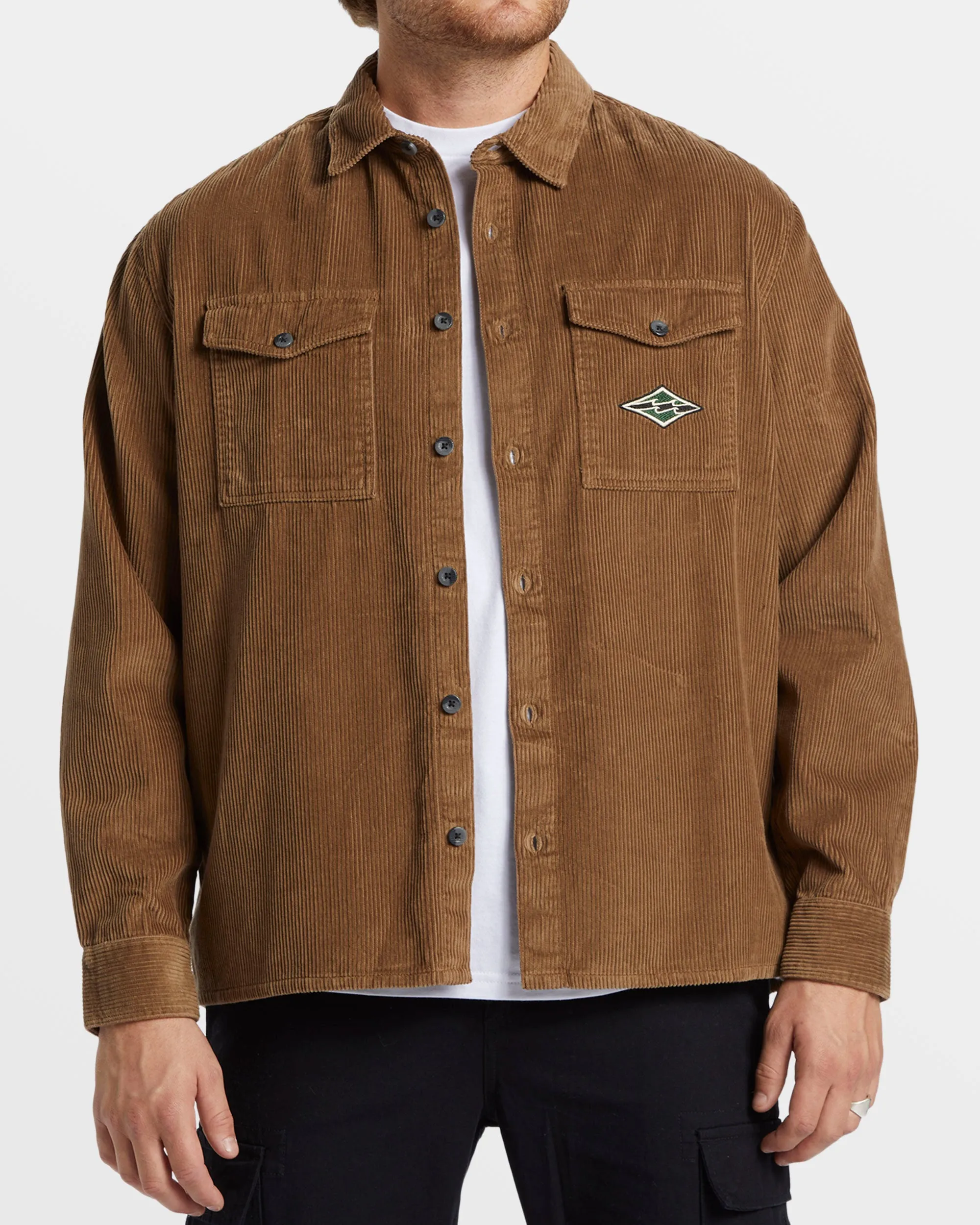 Bong Days Long Sleeve Cord Shirt - Otter sold by Billabong
