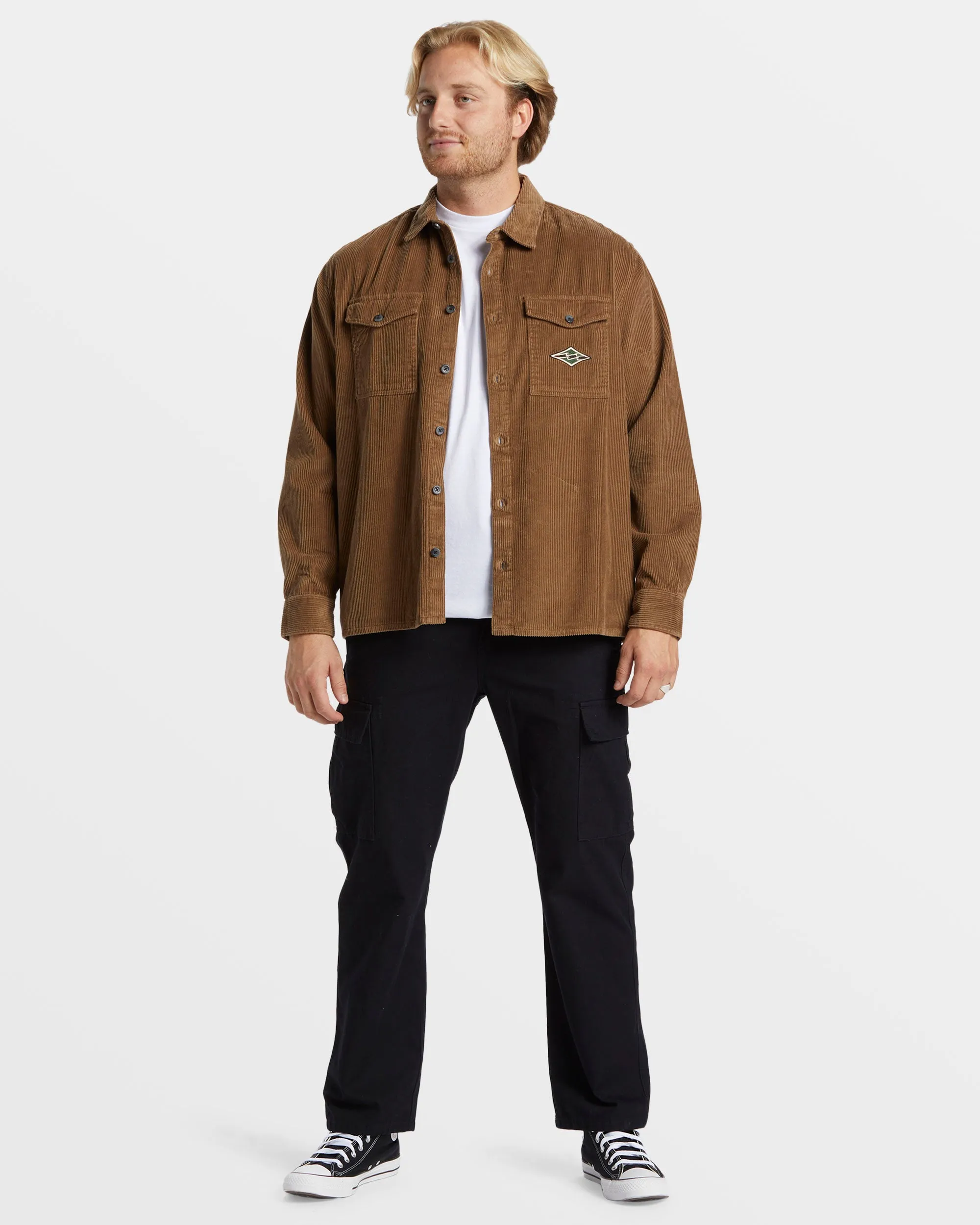 Bong Days Long Sleeve Cord Shirt - Otter sold by Billabong product image thumbnail 5