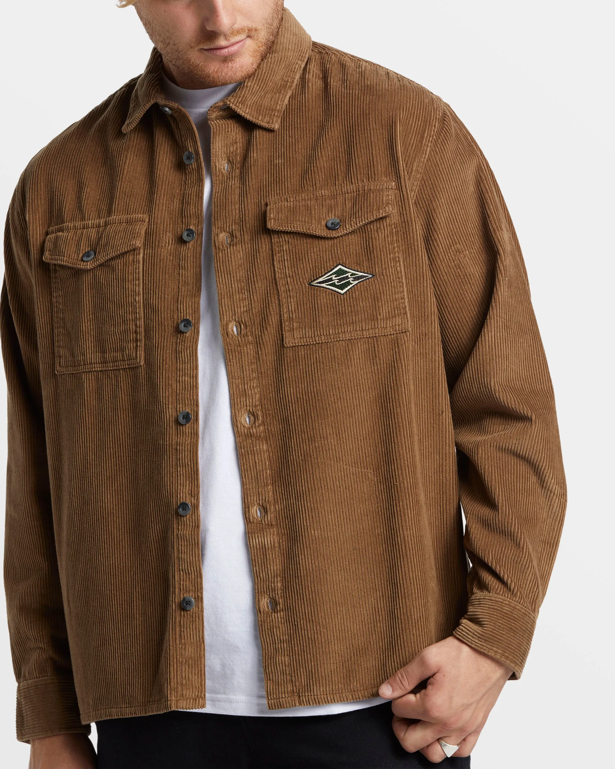 Bong Days Long Sleeve Cord Shirt - Otter sold by Billabong product image thumbnail 4
