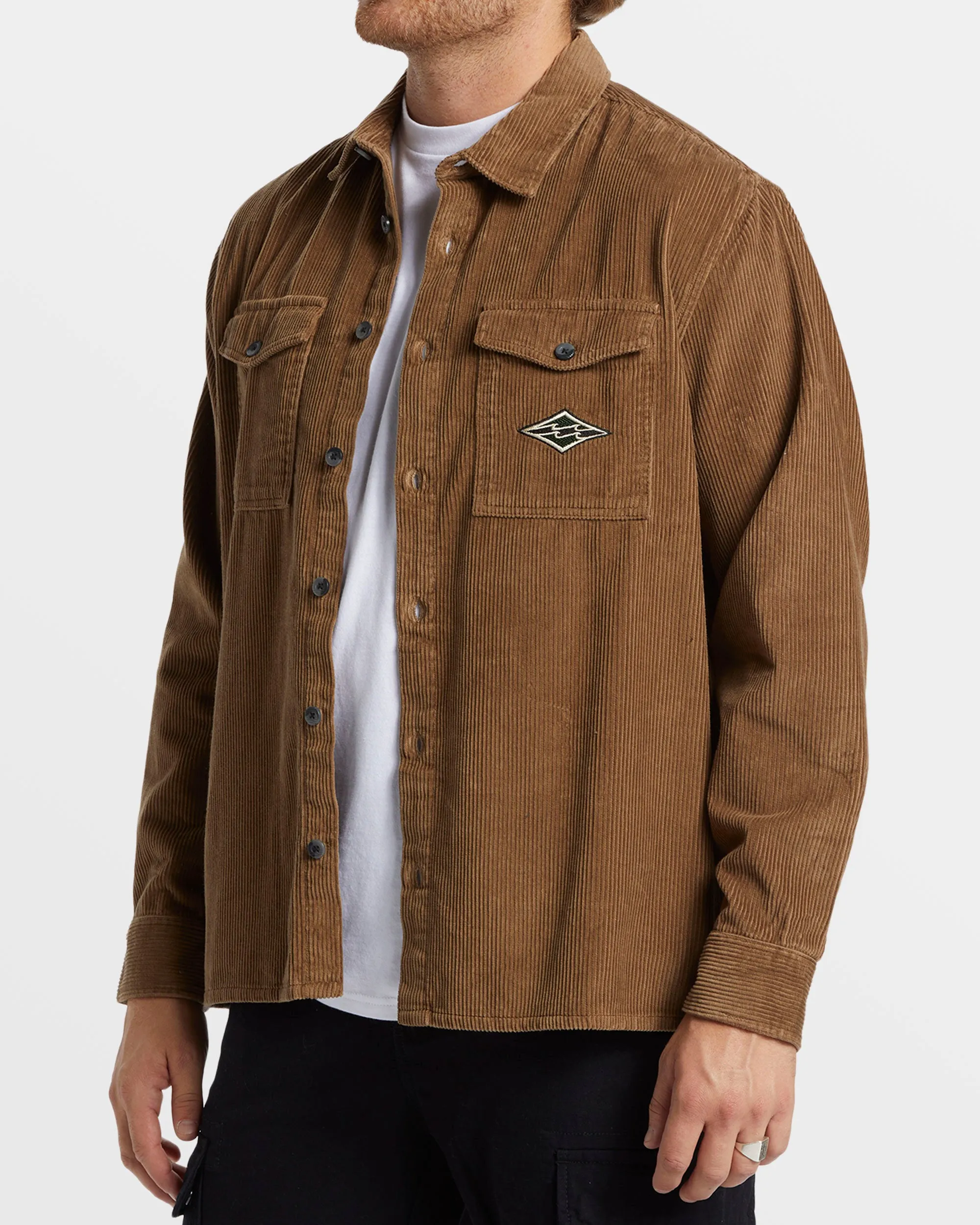 Bong Days Long Sleeve Cord Shirt - Otter sold by Billabong product image thumbnail 3