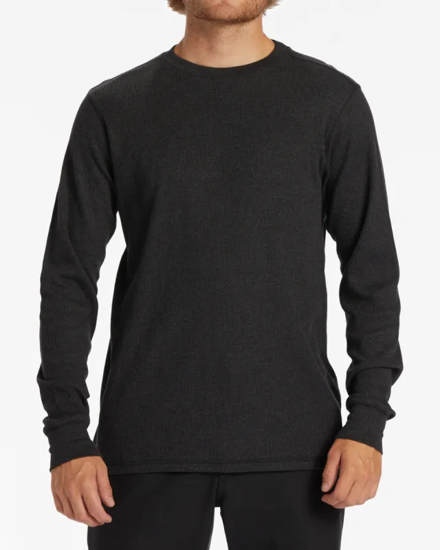 Essential Long Sleeve Thermal Top - Black Heather sold by Billabong