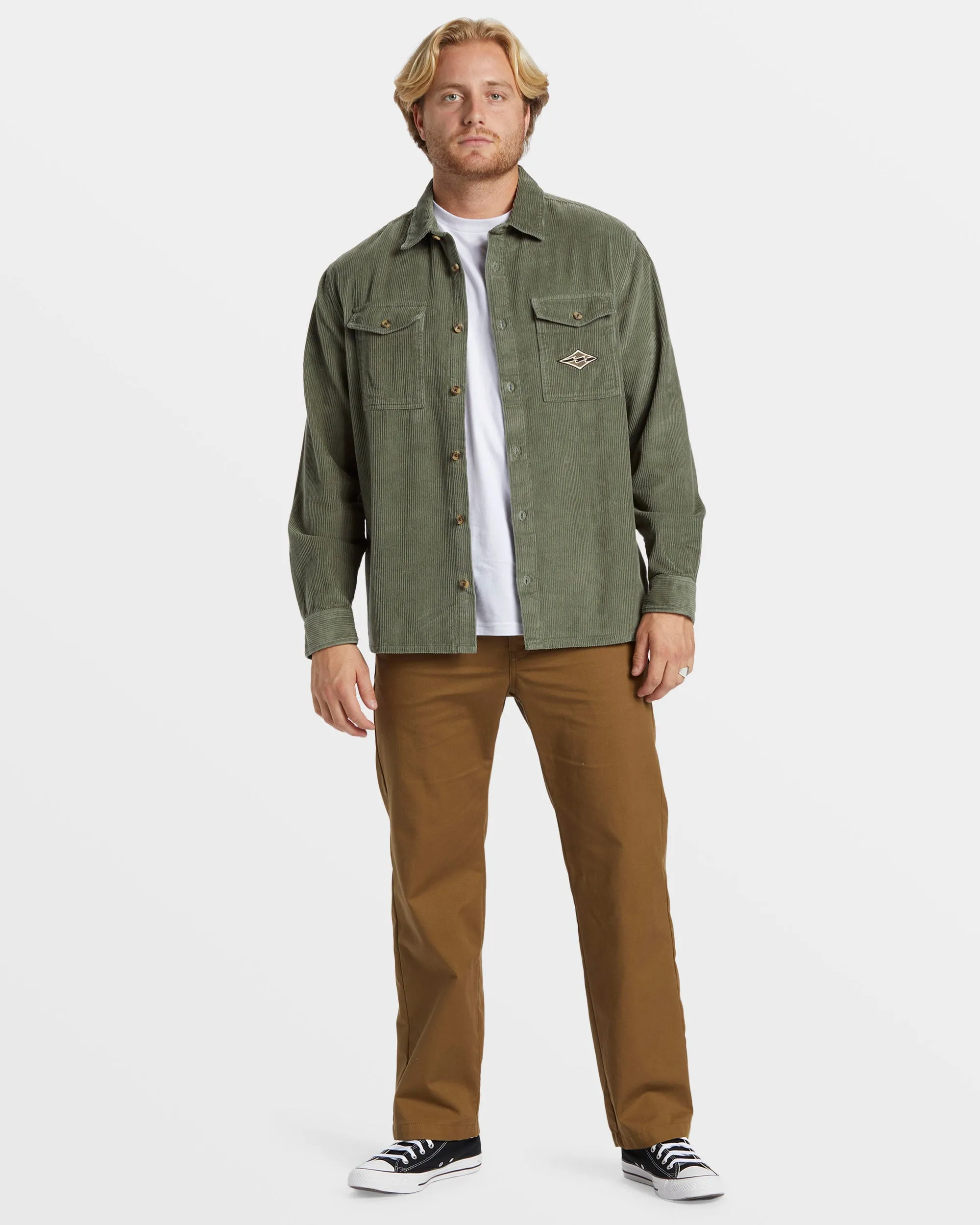 Bong Days Long Sleeve Cord Shirt - Sage sold by Billabong product image thumbnail 5