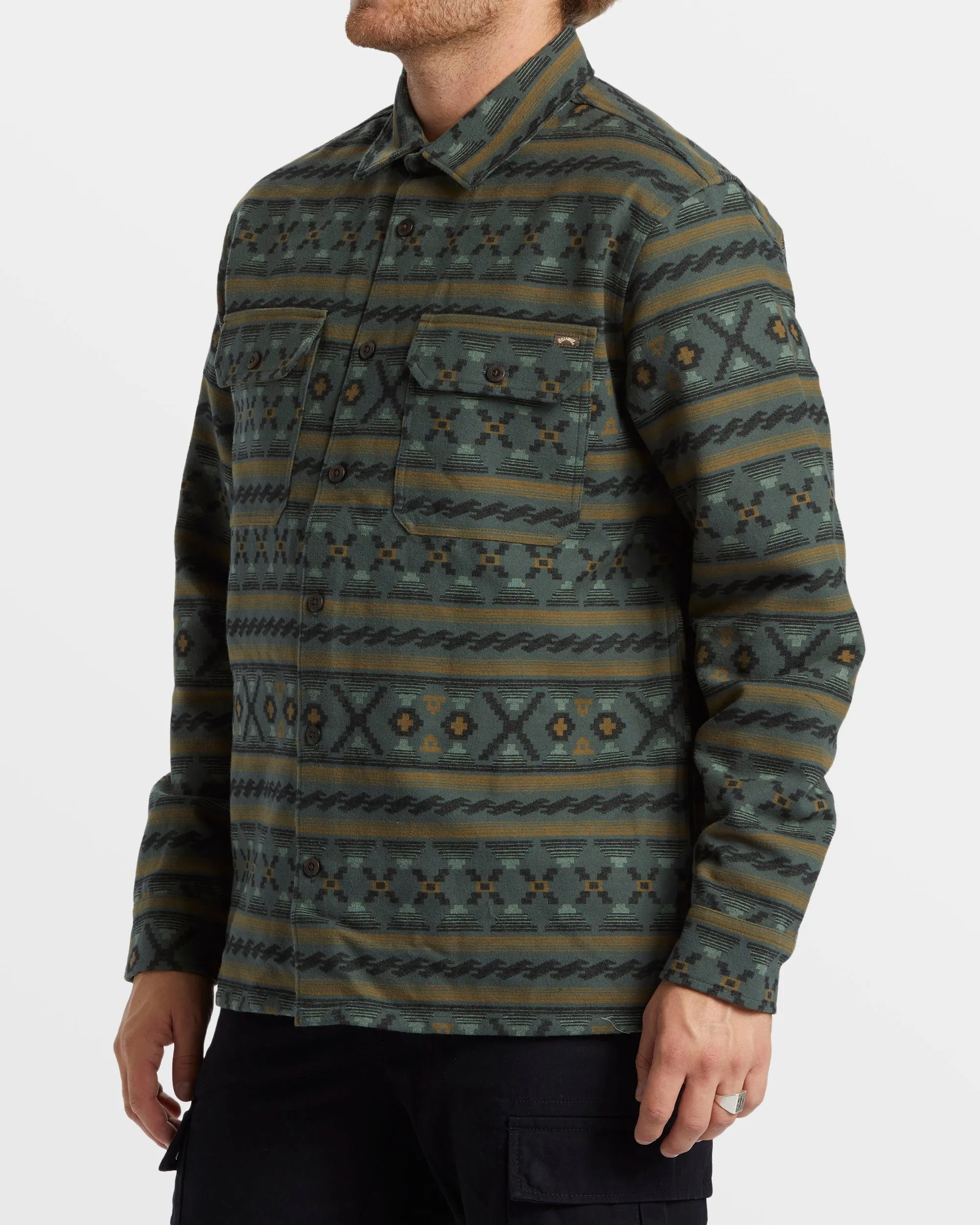 Offshore Jacquard Flannel Long Sleeve Shirt - Slate Green sold by Billabong product image thumbnail 3