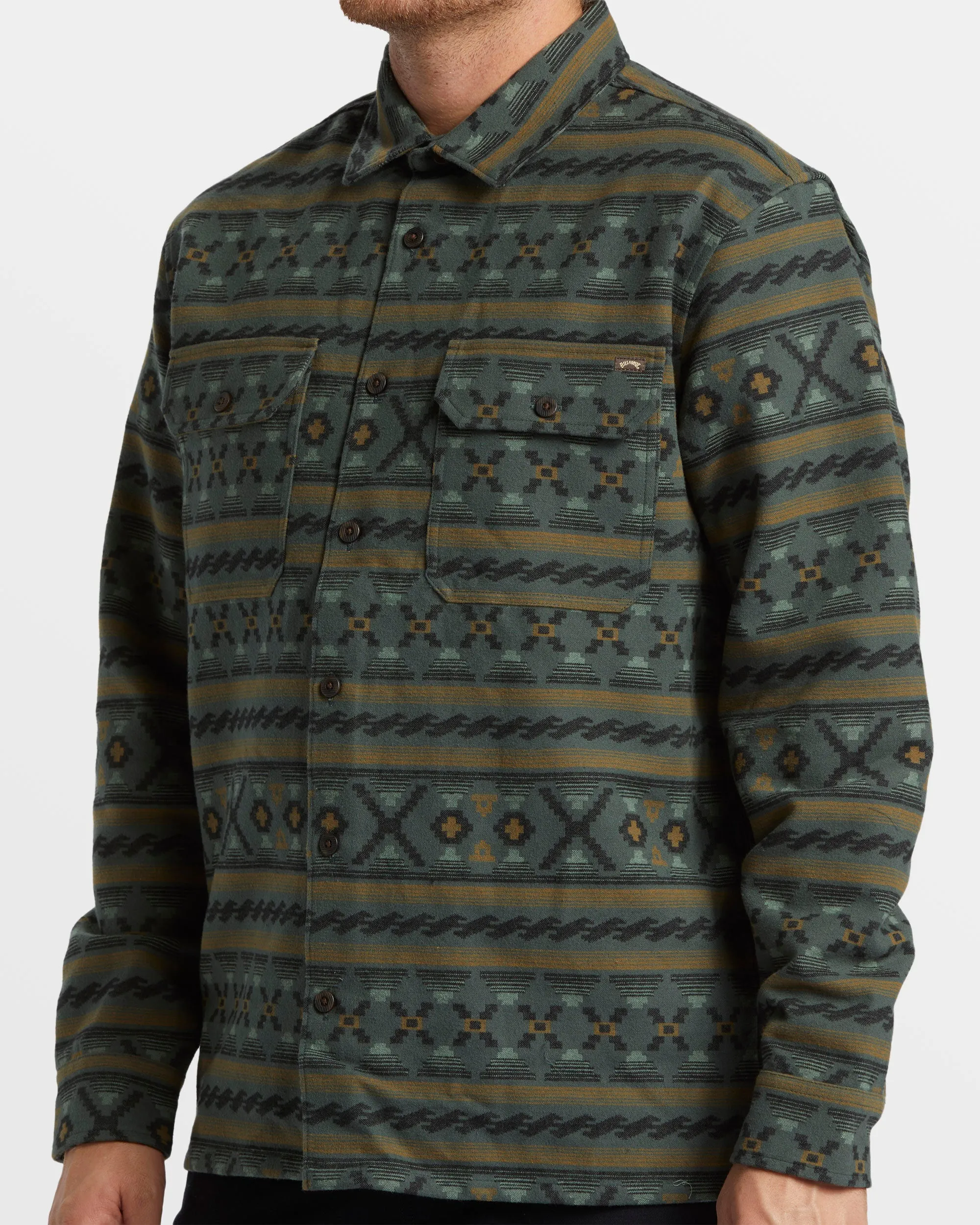 Offshore Jacquard Flannel Long Sleeve Shirt - Slate Green sold by Billabong product image thumbnail 5
