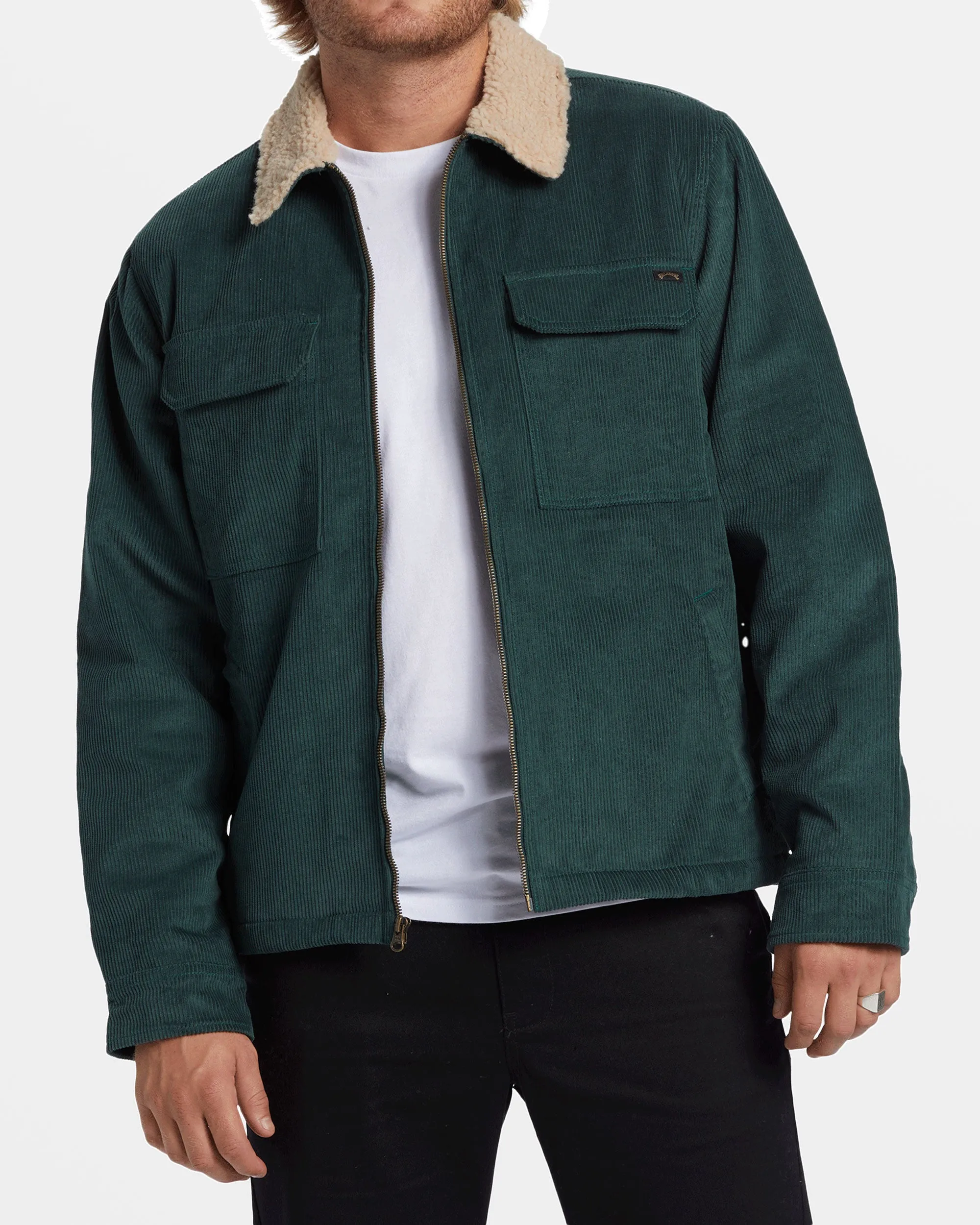 Barlow Sherpa Cord Jacket - Bottle Green sold by Billabong