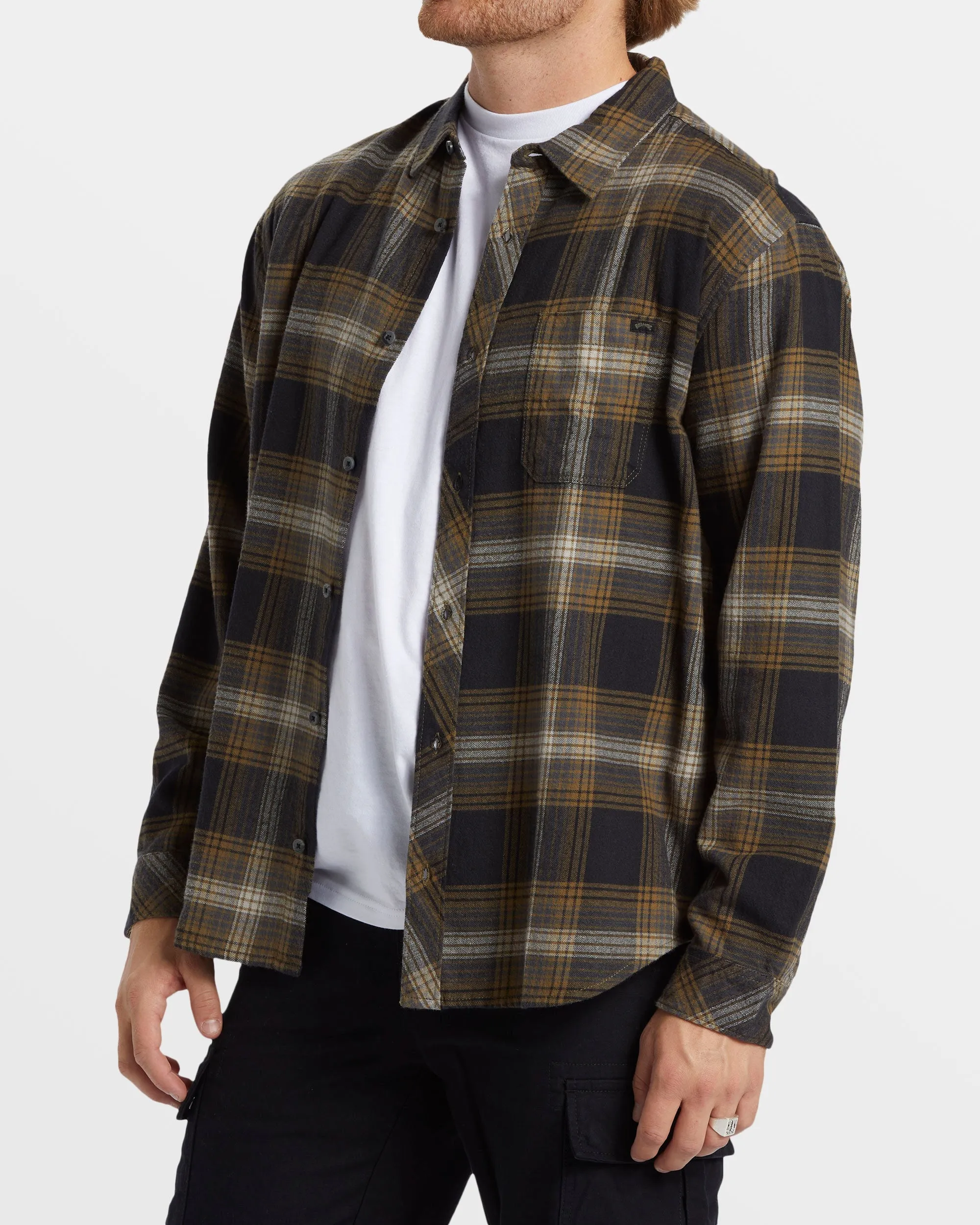 Coastline Long Sleeve Flannel Shirt - Military sold by Billabong product image thumbnail 3