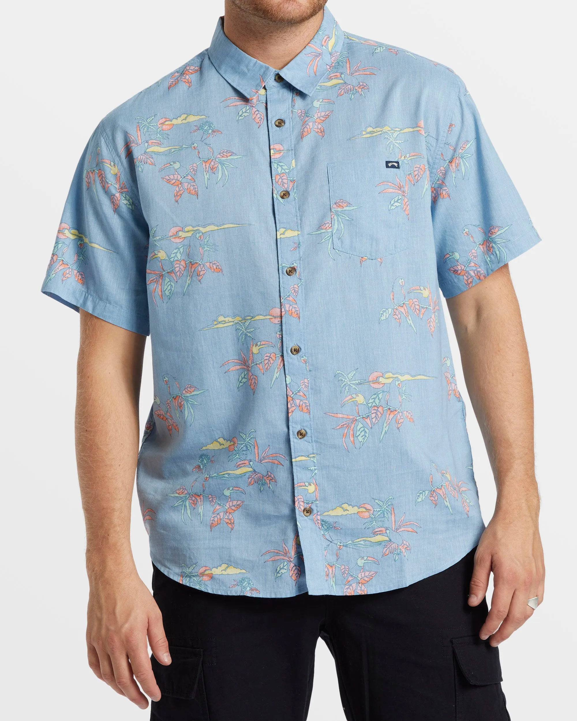 Sundays Short Sleeve Shirt - Coastal Blue sold by Billabong