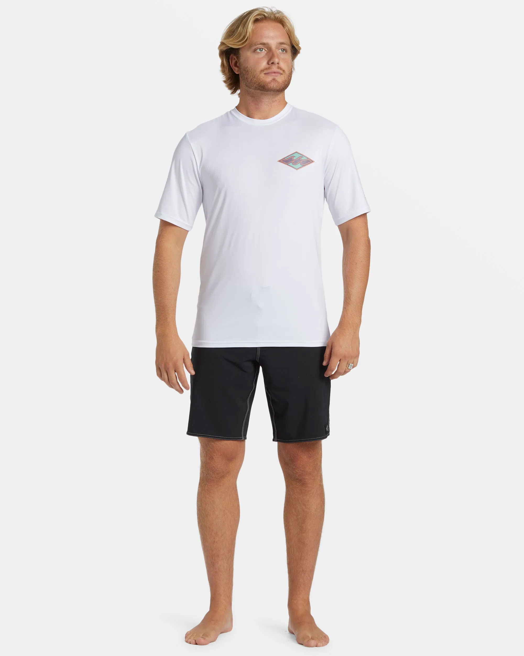 Crayon Wave Loose Fit Short Sleeve Surf Tee - White sold by Billabong product image thumbnail 5