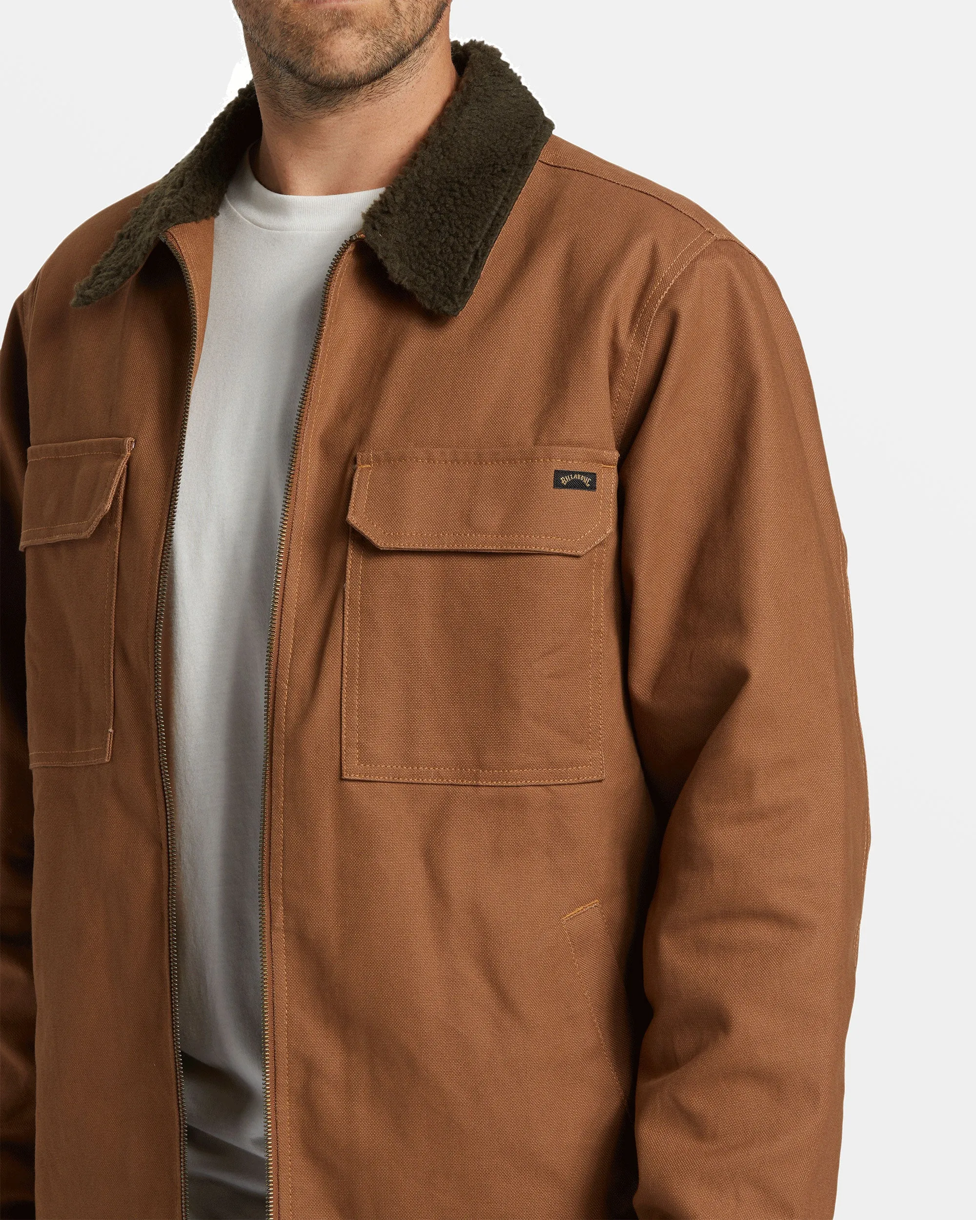 Barlow Sherpa Canvas Jacket - Camel sold by Billabong product image thumbnail 4