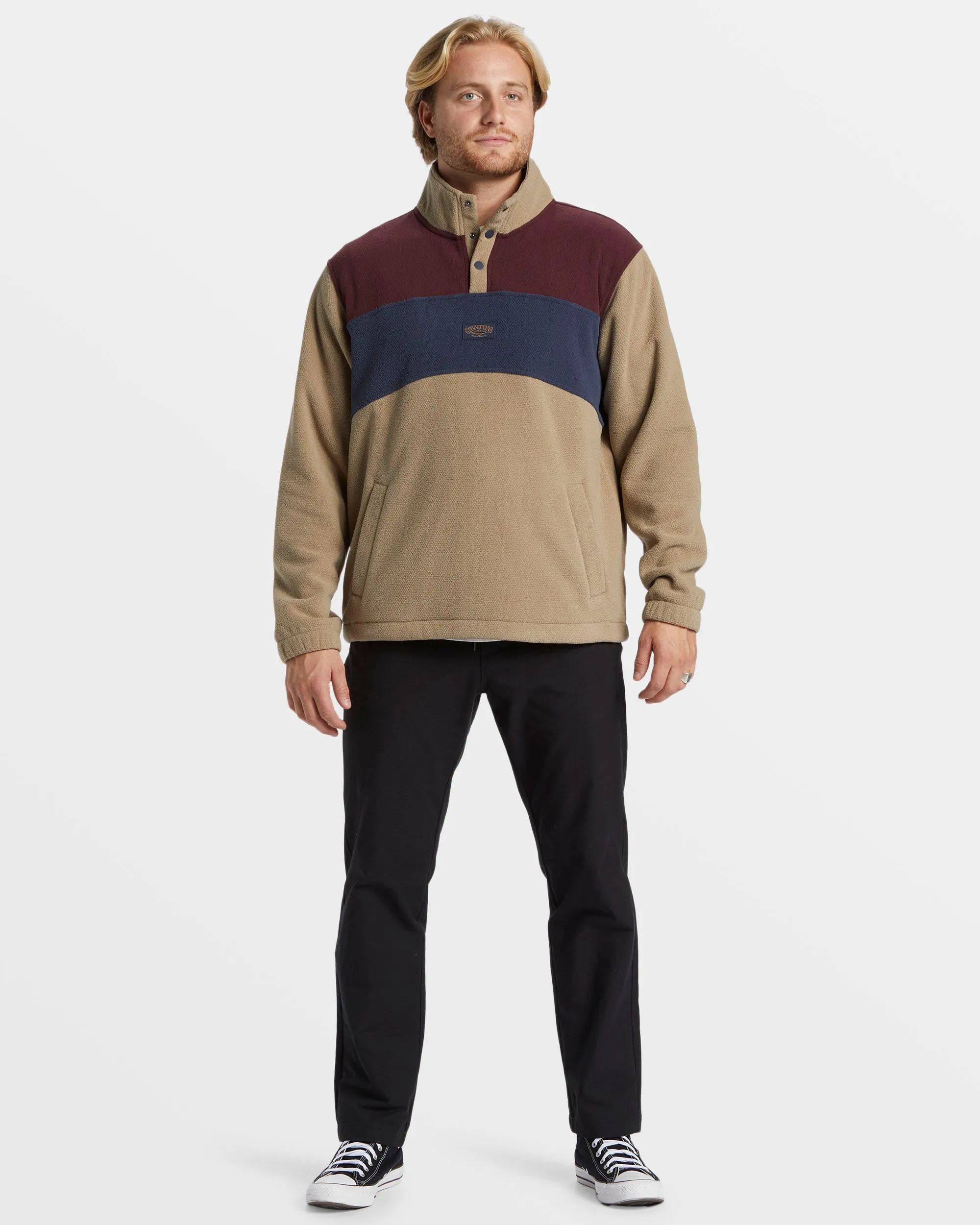 Boundary Mock Snap Sweatshirt - Dune sold by Billabong product image thumbnail 5