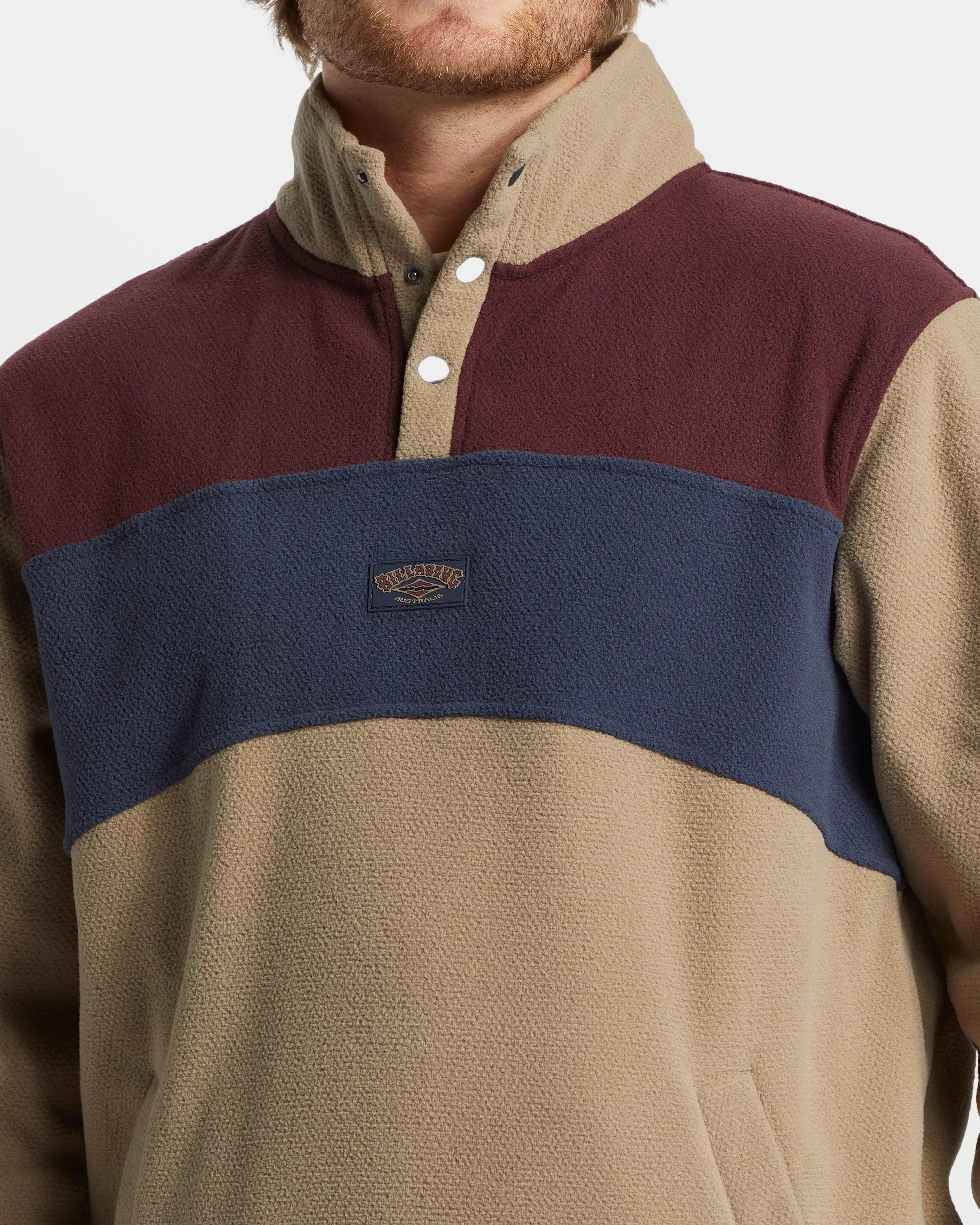 Boundary Mock Snap Sweatshirt - Dune sold by Billabong product image thumbnail 4
