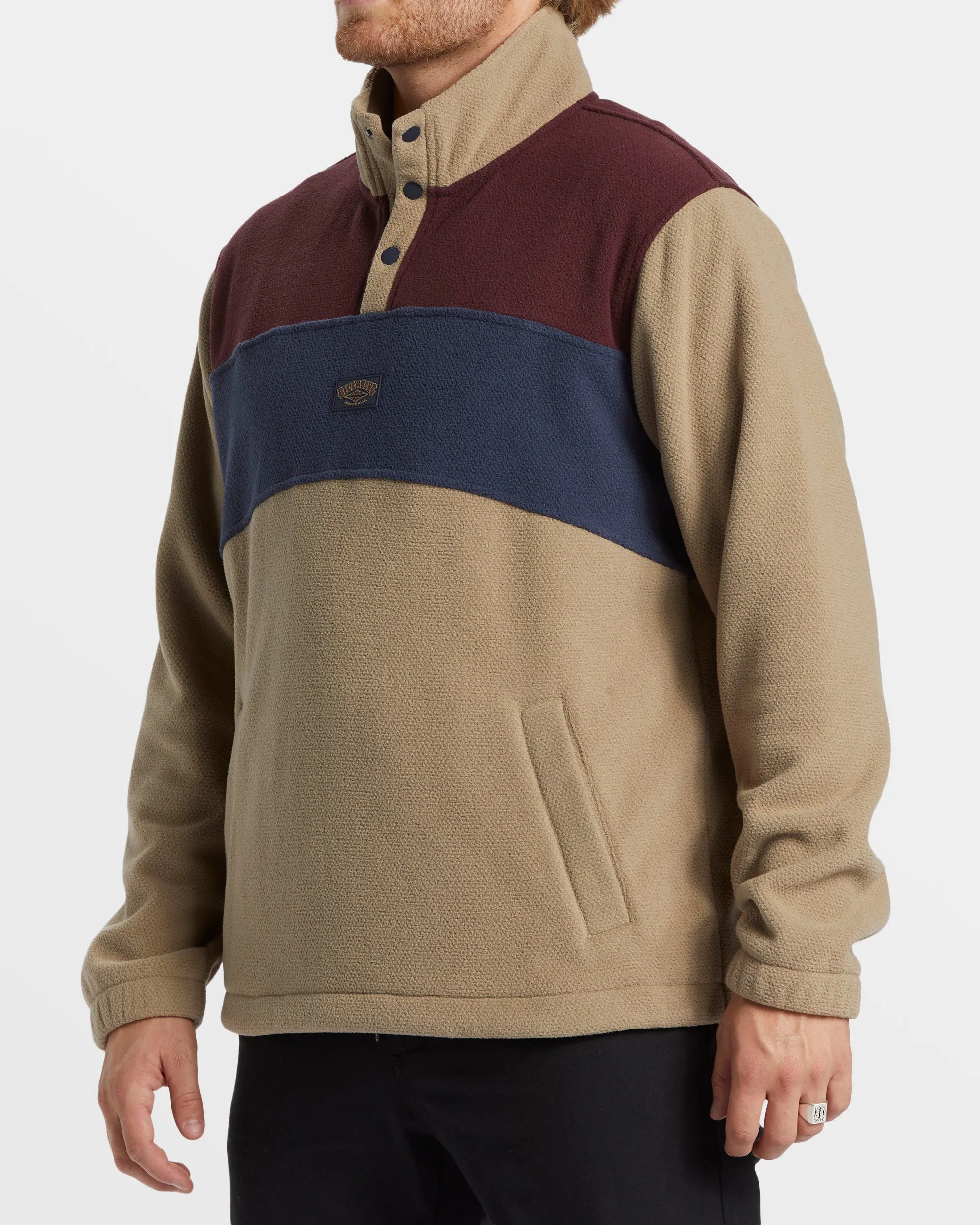 Boundary Mock Snap Sweatshirt - Dune sold by Billabong product image thumbnail 3