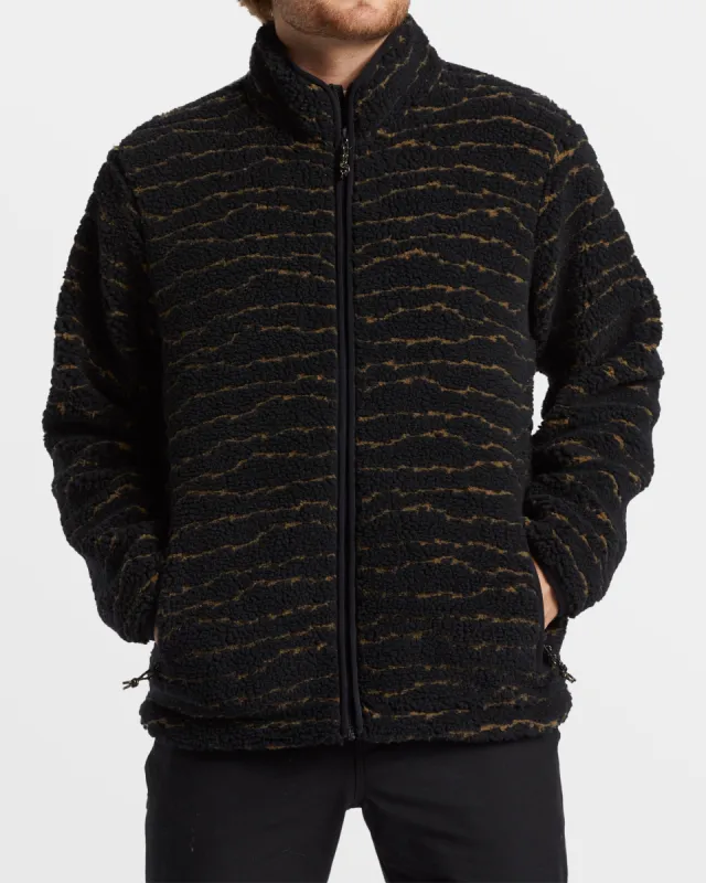 Boundary Switchback Full Zip Sherpa Fleece - Black Multi sold by Billabong