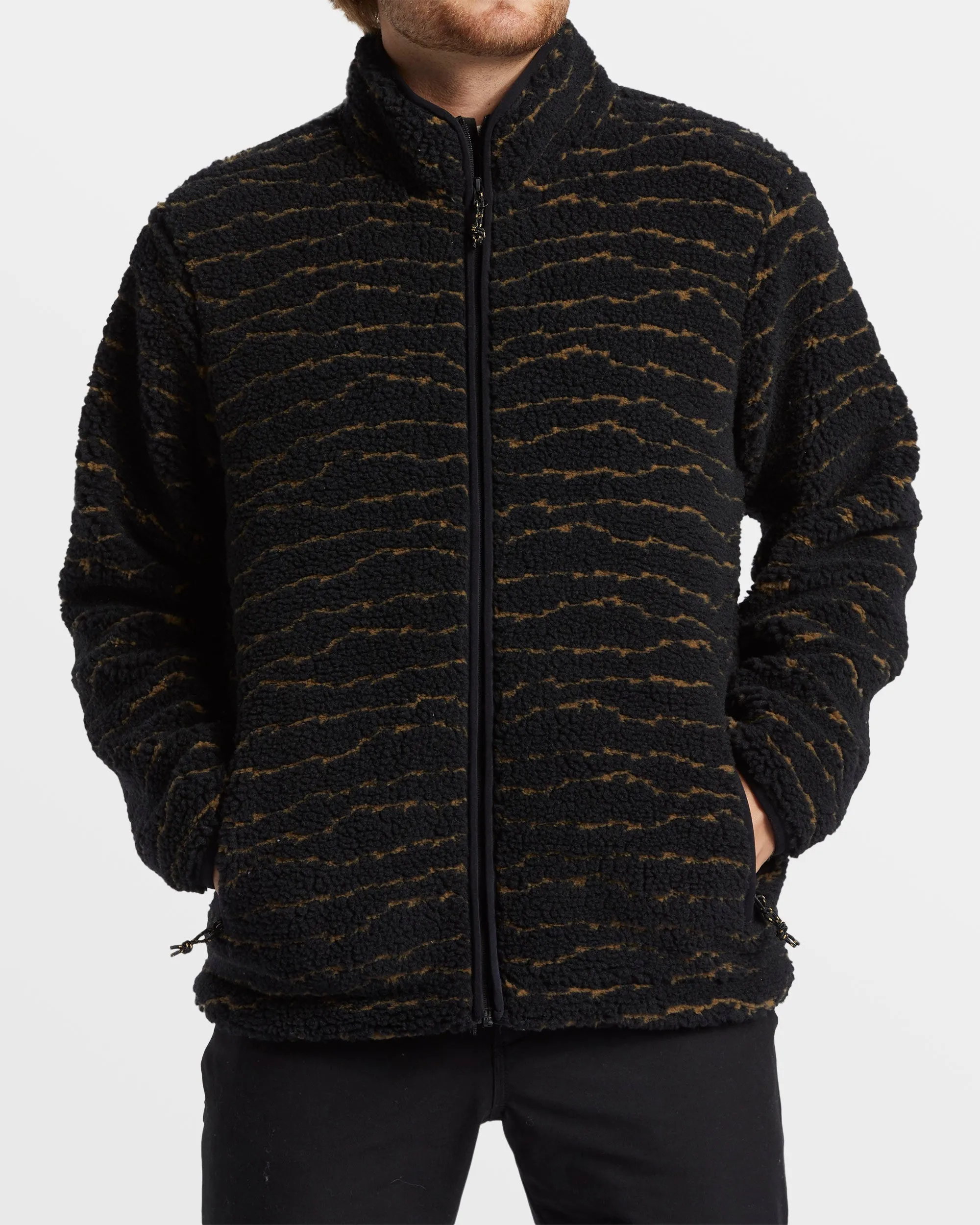 Boundary Switchback Full Zip Sherpa Fleece - Black Multi sold by Billabong