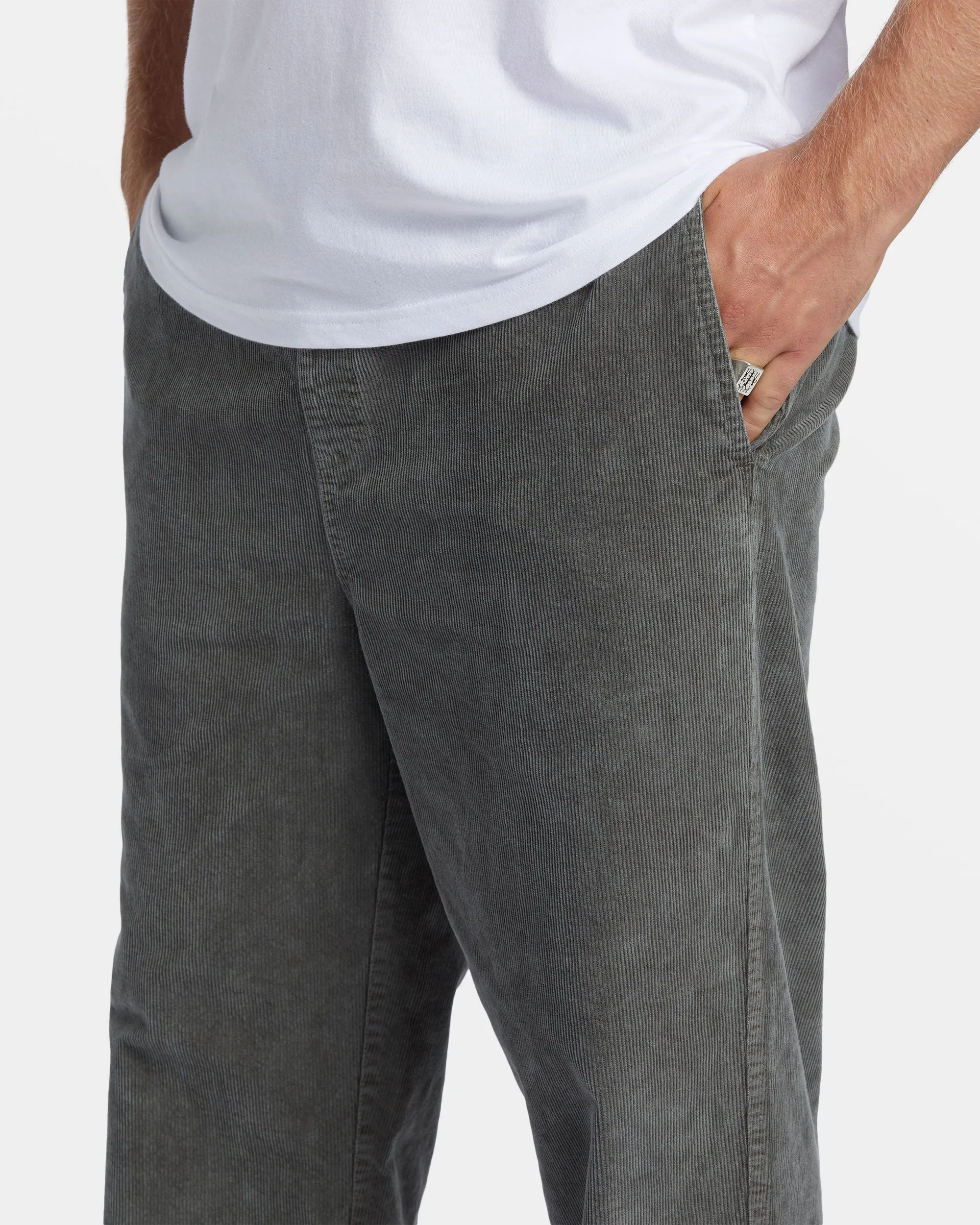 Larry Elastic Waist Corduroy Pants - Slate Green sold by Billabong product image thumbnail 4
